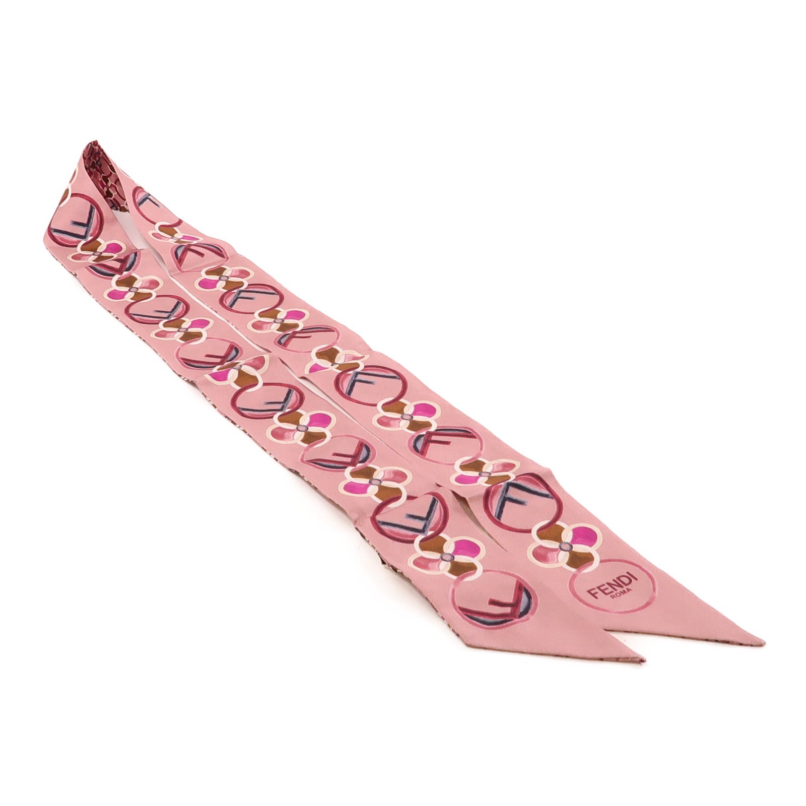 FENDI 絲質Scarf絲巾粉紅色