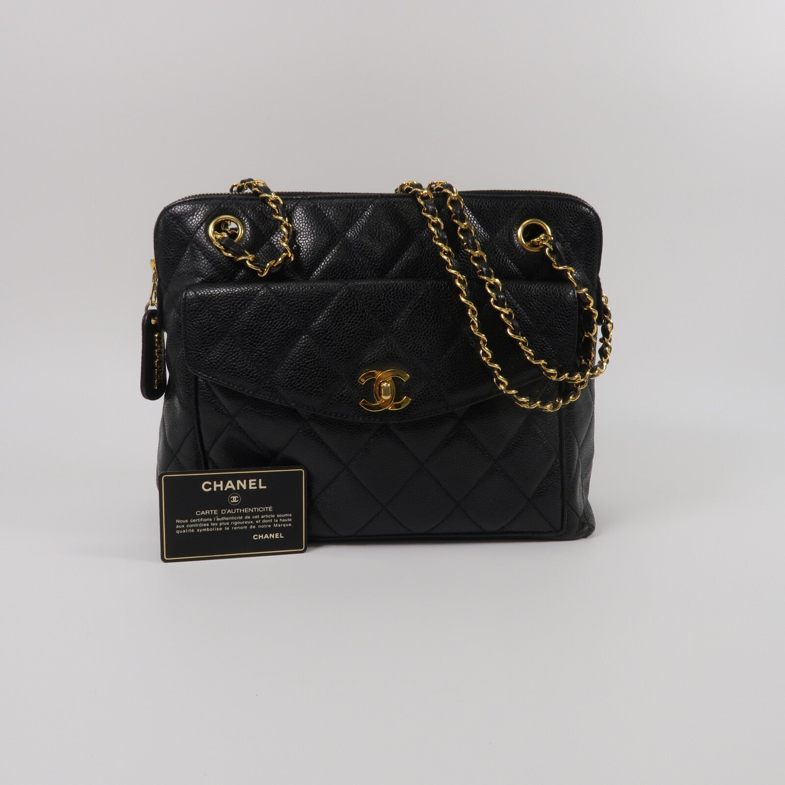 CHANEL 牛皮皮革Vintage Tote Bag手挽袋