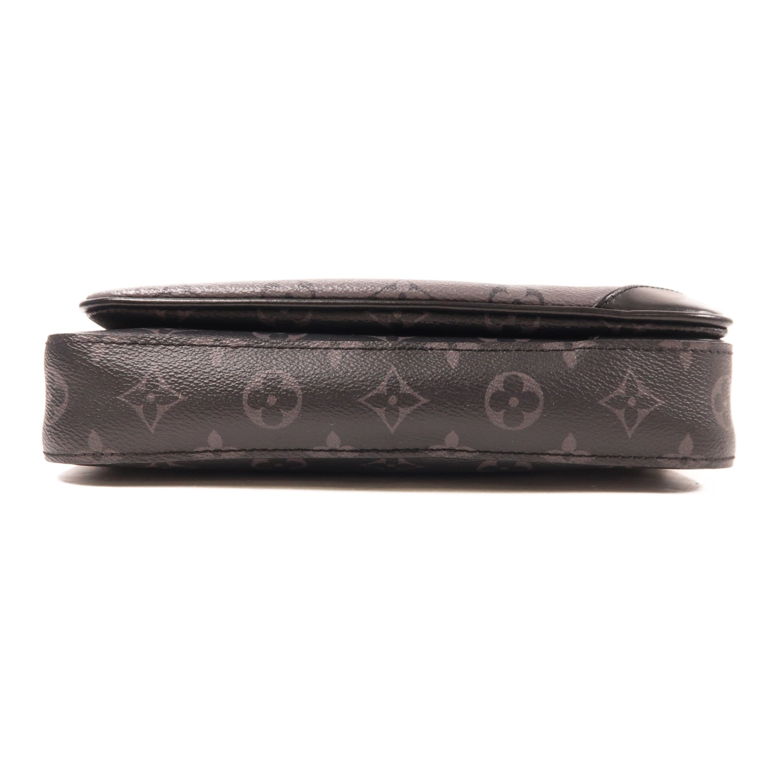 LOUIS VUITTON Monogram Eclipse Reverse Trio Messenger銀扣肩背袋灰色