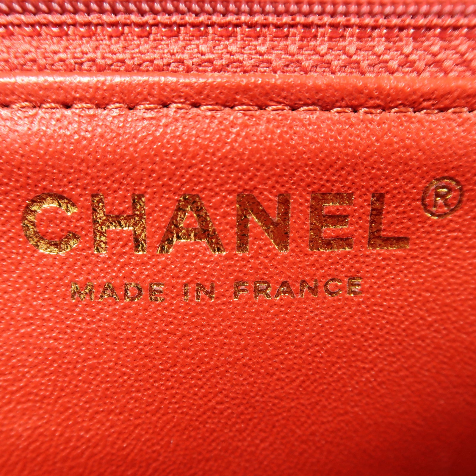 CHANEL 牛皮皮革Chain Shoulder金扣鏈帶手挽肩背兩用袋