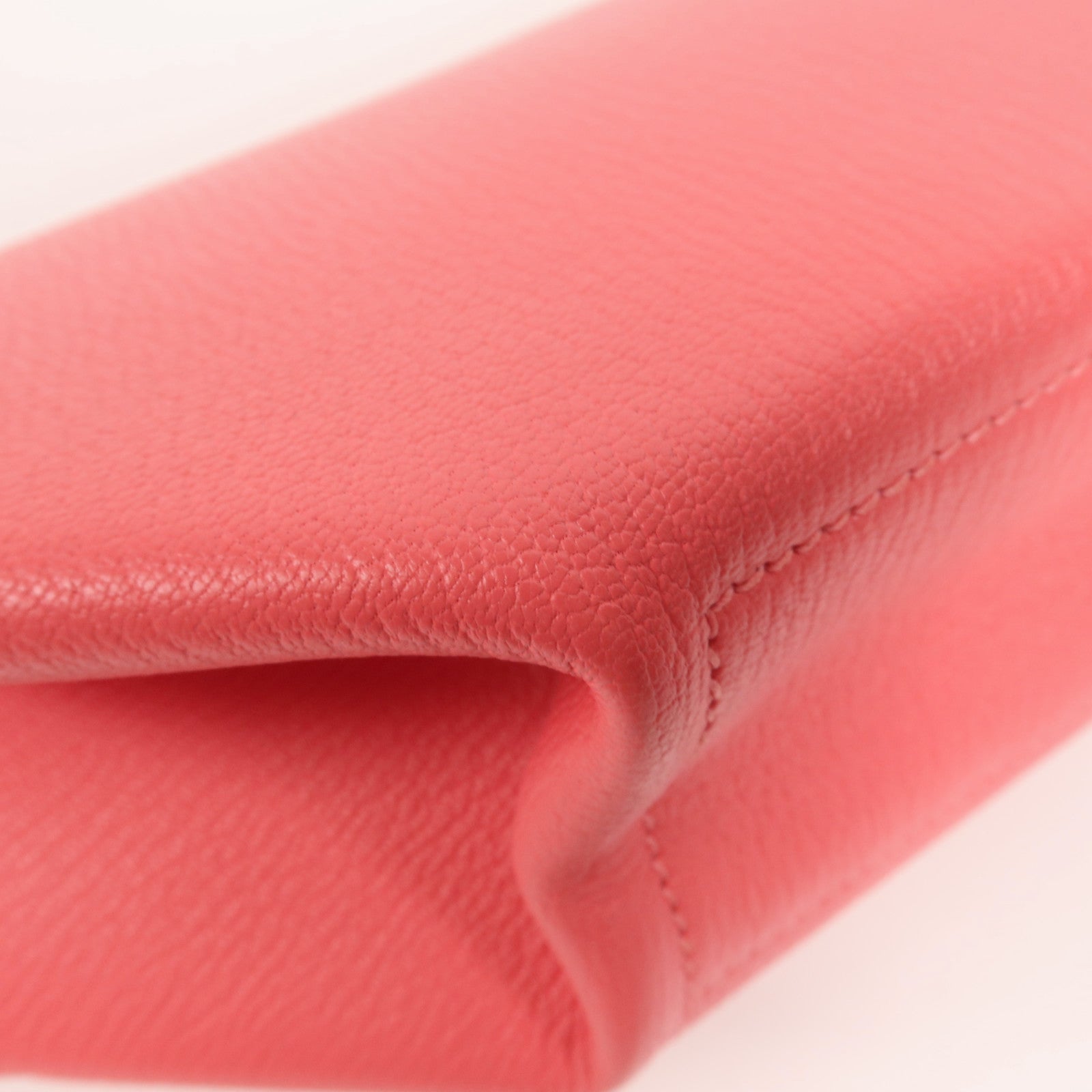 HERMES Chevre皮革Opli Clutch銀扣手拿包