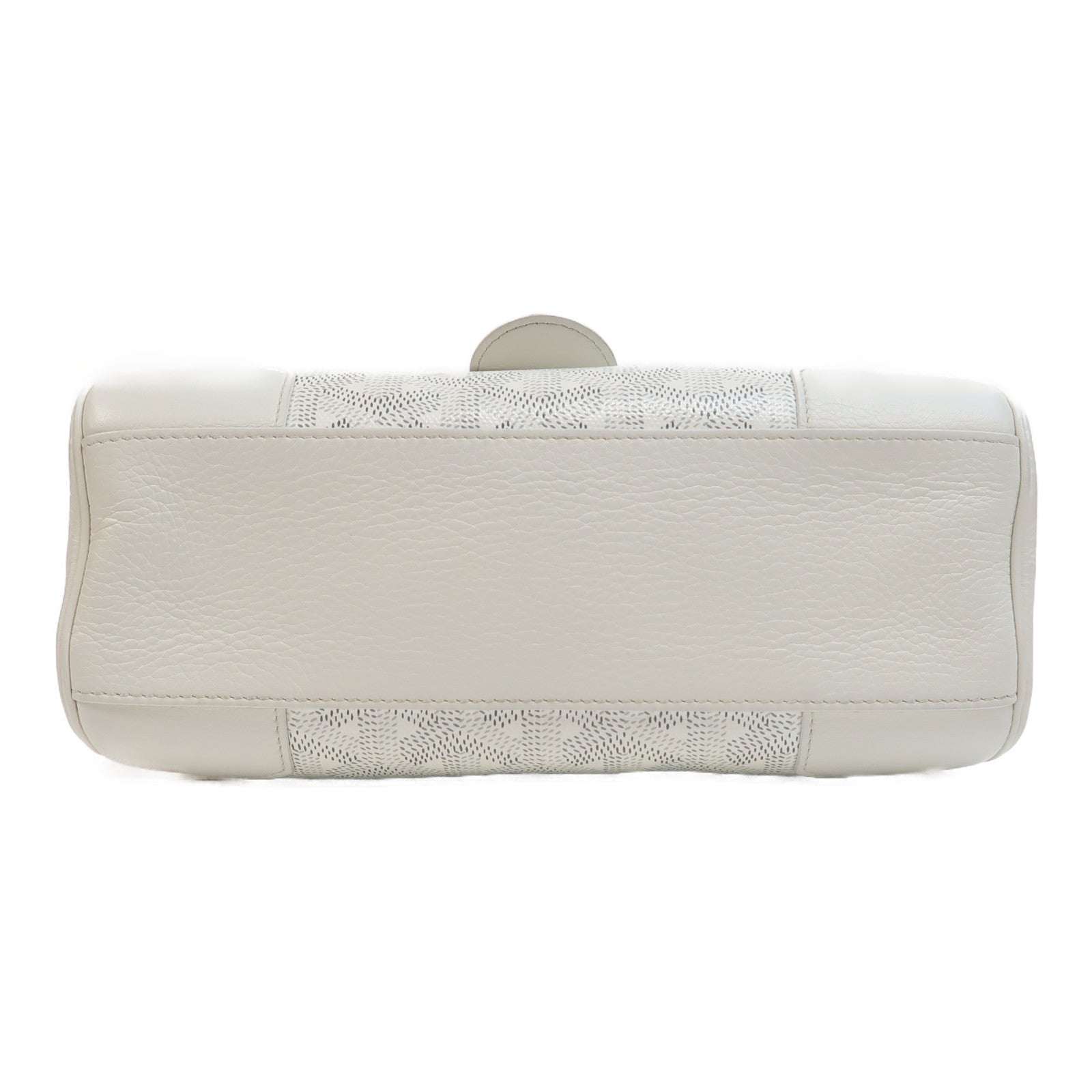 GOYARD 【激減優惠】塗層帆布/皮革Saigon銀扣手挽肩背兩用袋白色