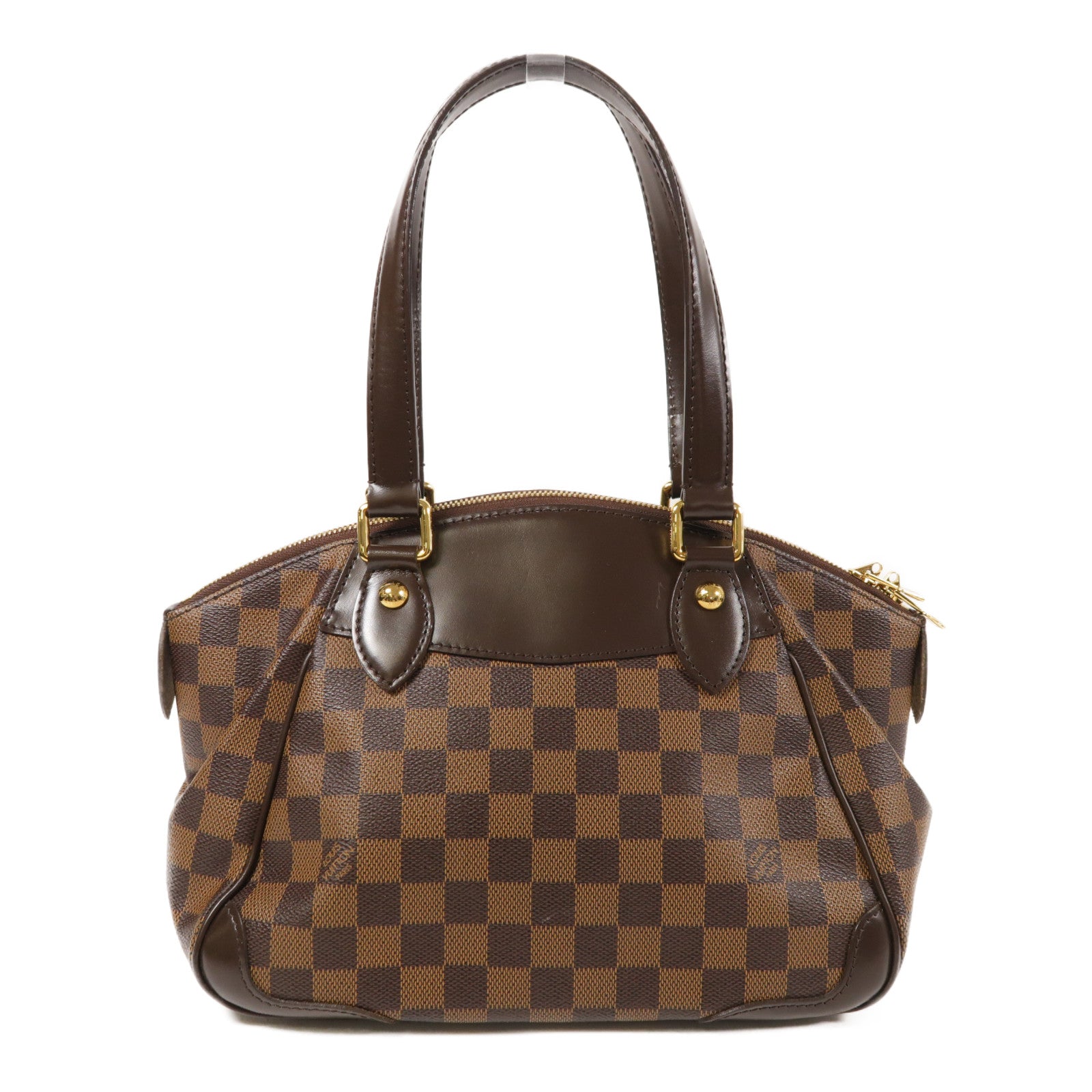 LOUIS VUITTON LV GHW Verona PM Shoulder Bag N41117 Damier Ebene Brown