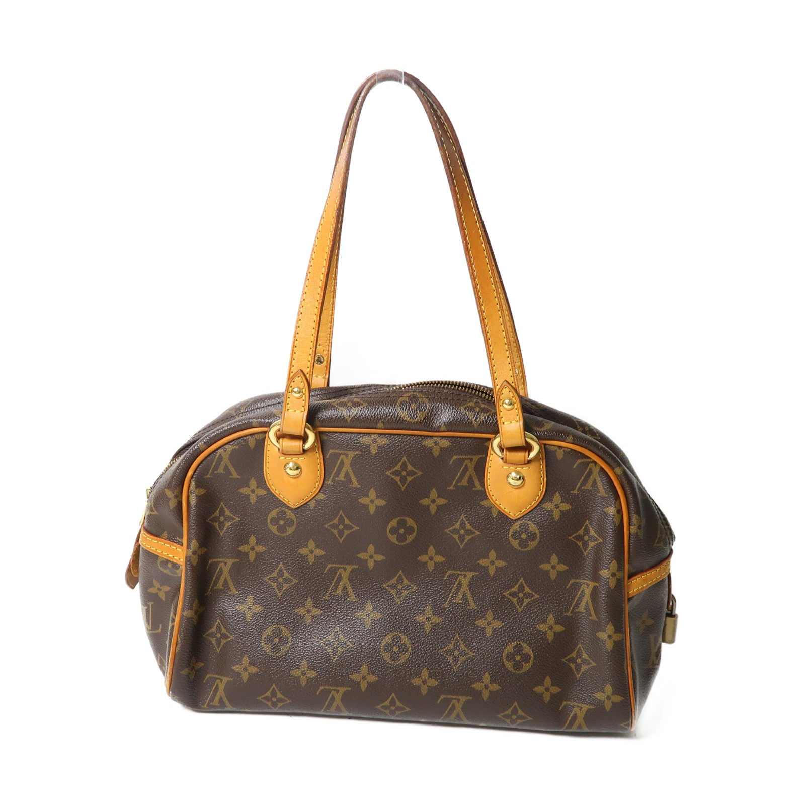 LOUIS VUITTON Monogram Montorgueil PM金扣肩背袋啡色