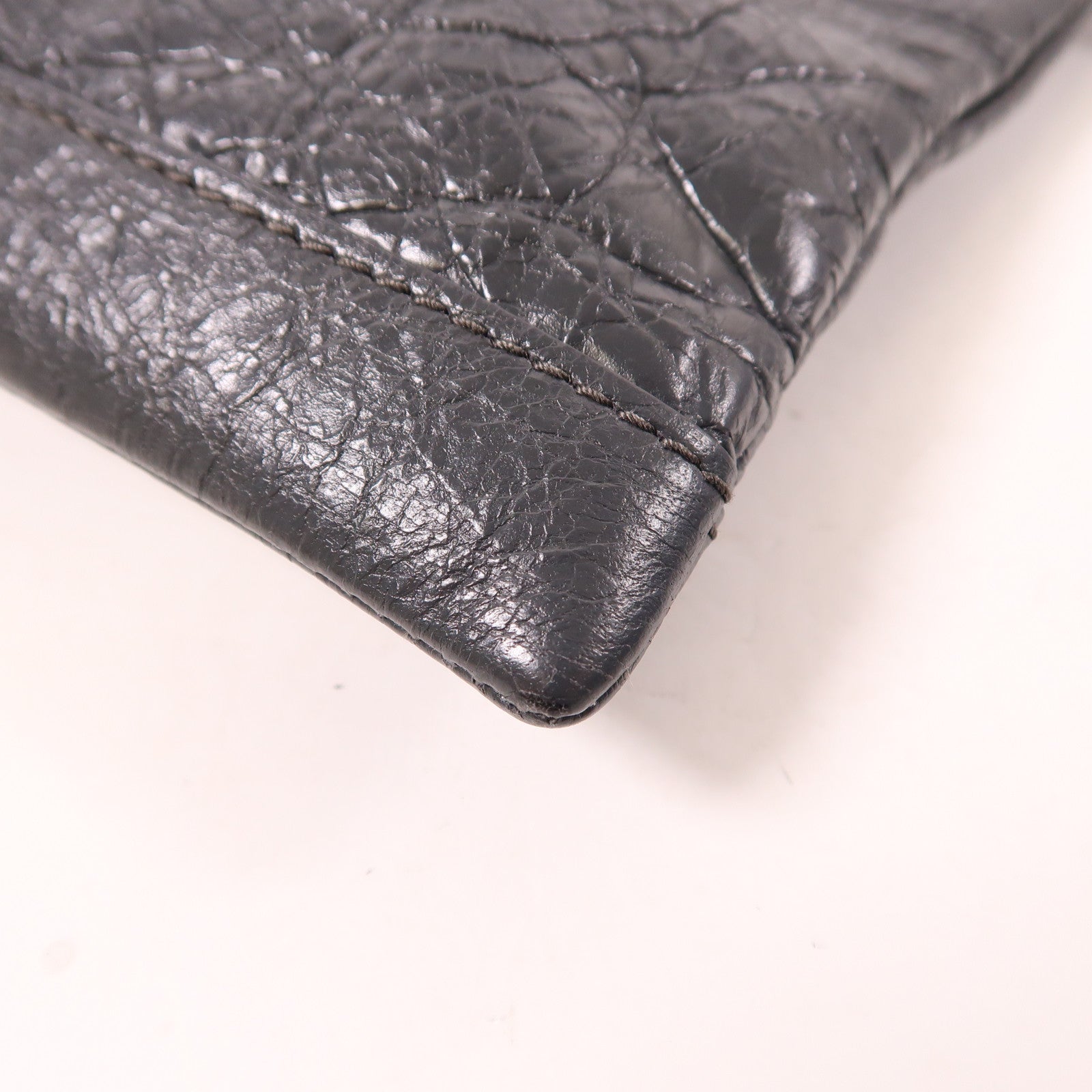BALENCIAGA 牛皮皮革Clutch銀扣手拿包