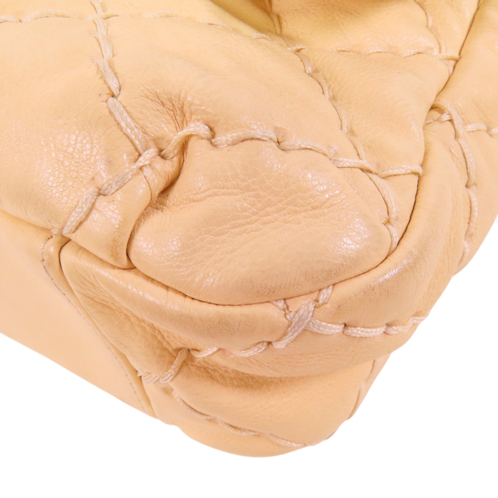 CHANEL 牛皮皮革Chain Shoulder銀扣鏈帶肩背袋