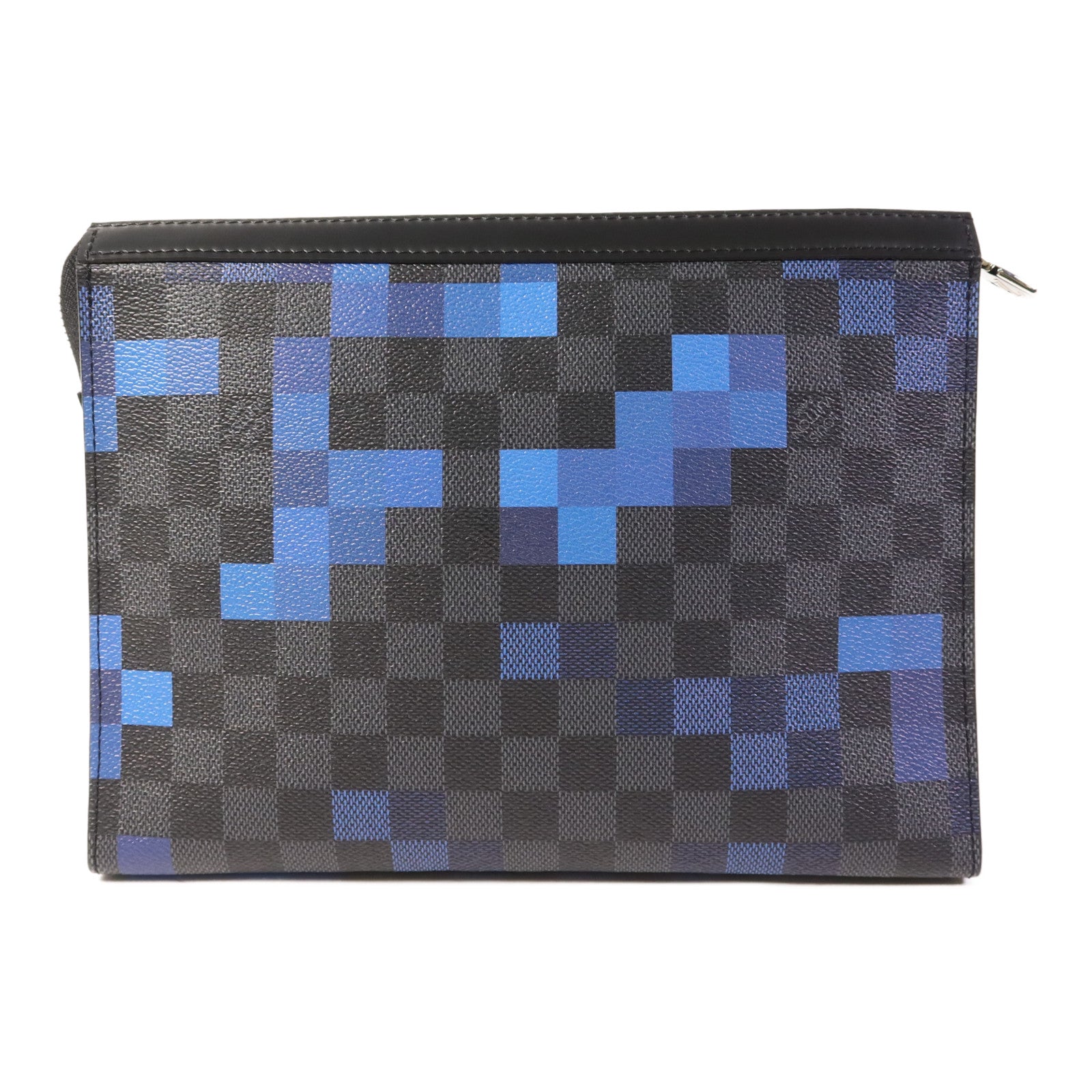 LOUIS VUITTON Damier Graphite Pixel Pochette Voyage MM銀扣手拿包