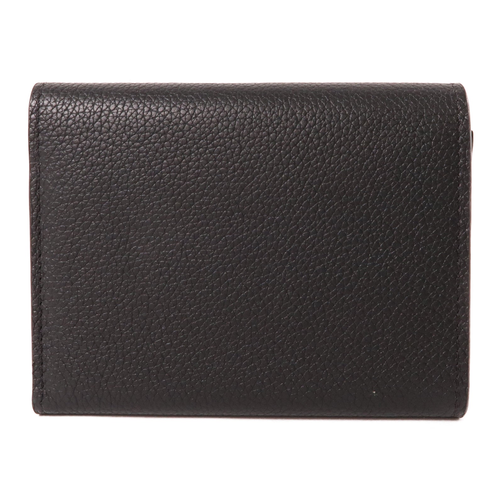 LOUIS VUITTON 牛皮皮革MyLockMe Compact Wallet銀扣錢包黑色