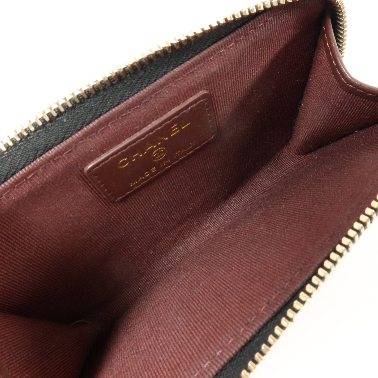 CHANEL 牛皮皮革Classic Zipped Card Holder金扣卡片套