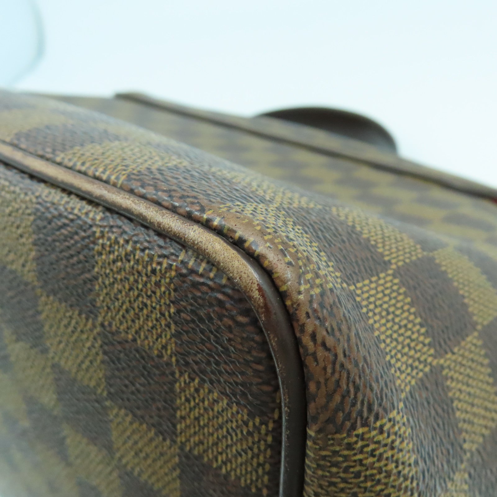 LOUIS VUITTON 【激減優惠】Damier Ebene Bergamo GM金扣手挽肩背兩用袋啡色
