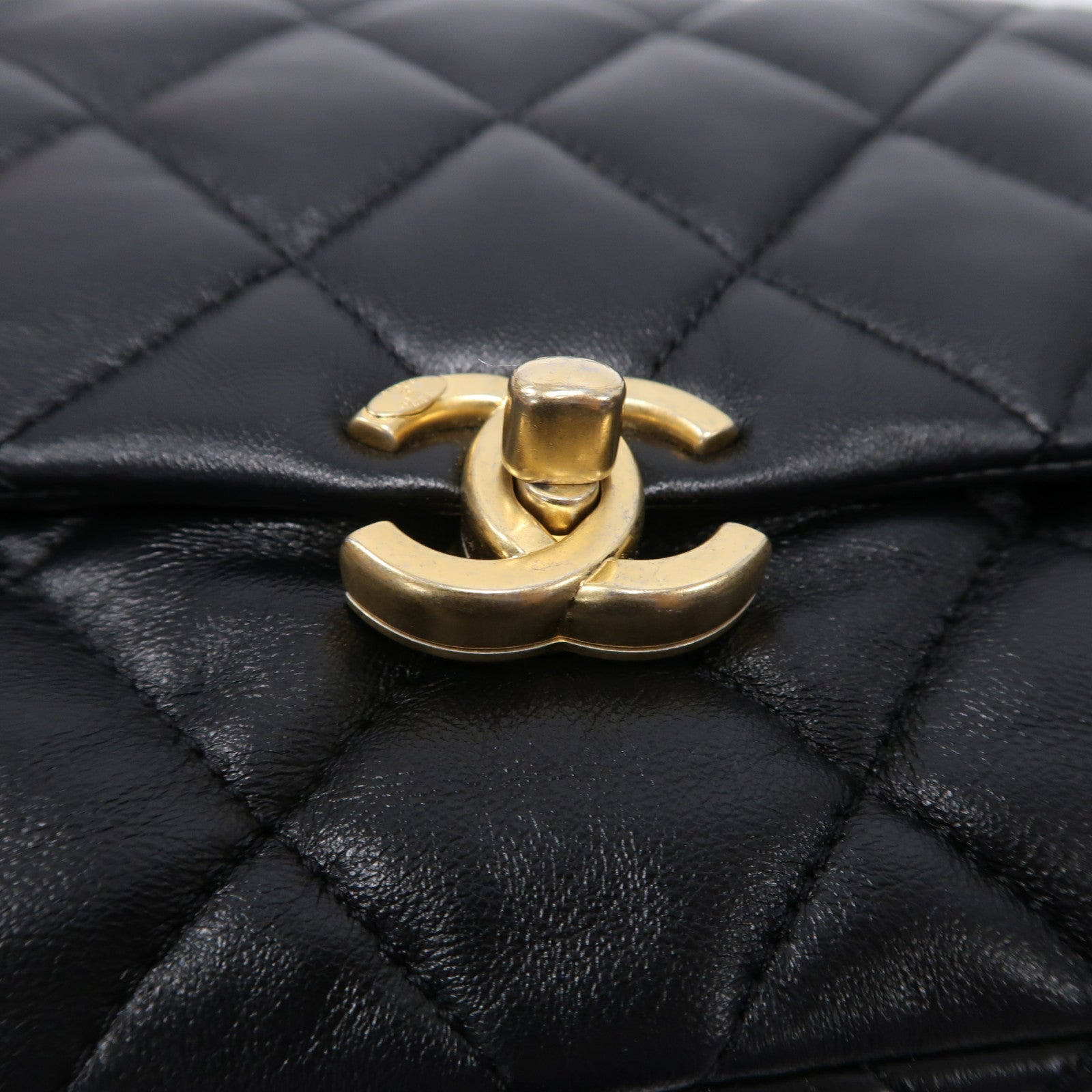 CHANEL 菱格羊皮皮革Small Flap金扣鏈帶肩背袋黑色