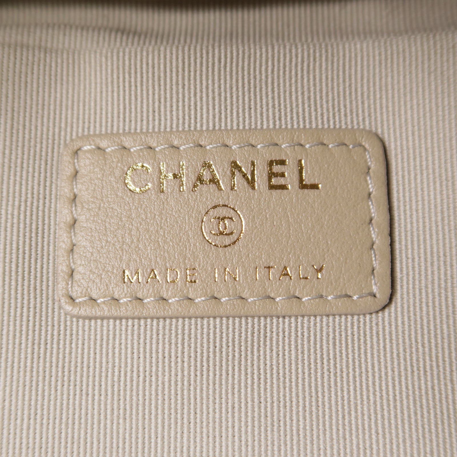 CHANEL CC GHW Accessories Pouch Handbag Nylon Silver