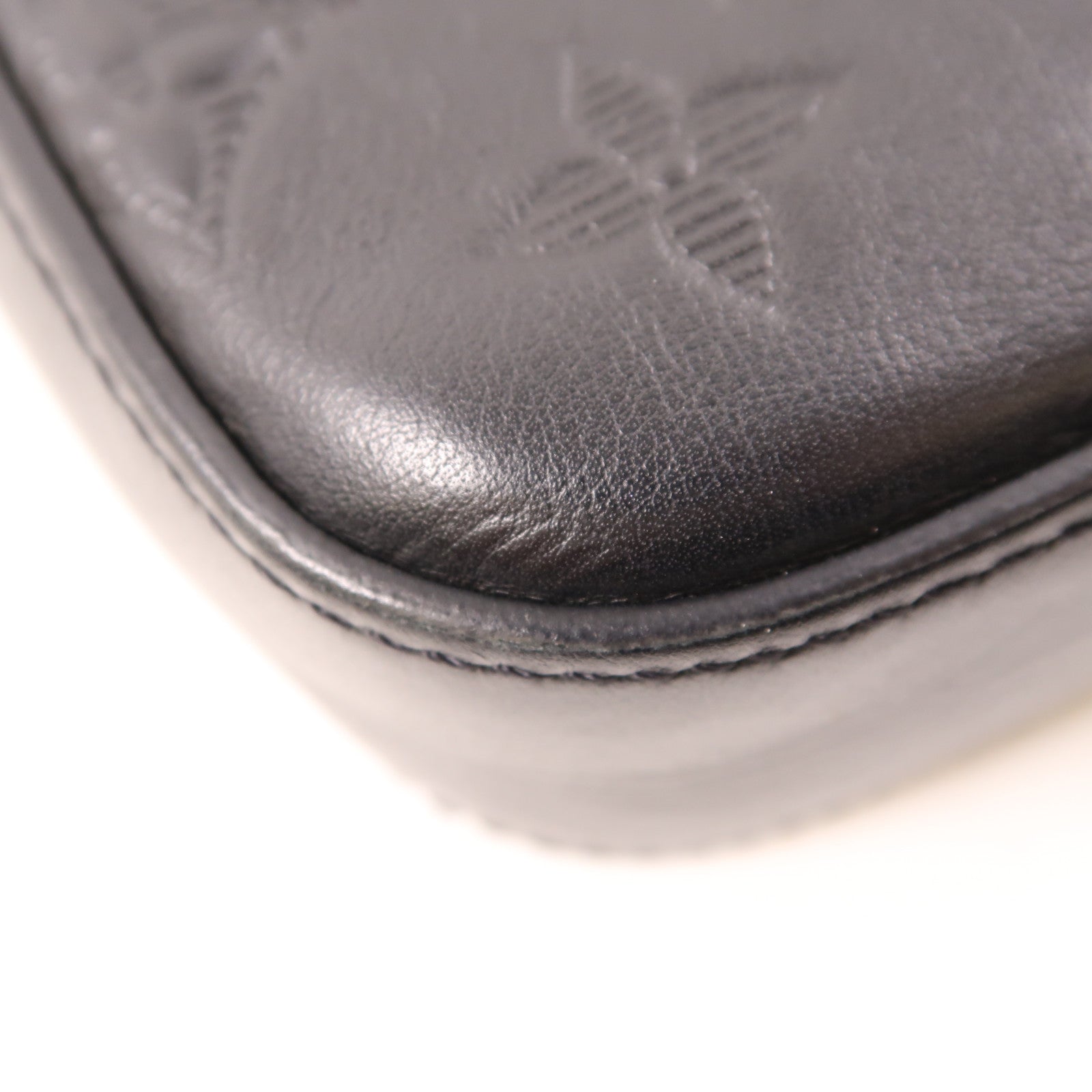LOUIS VUITTON Monogam Shadow Dou Messenger Bag肩背袋黑色