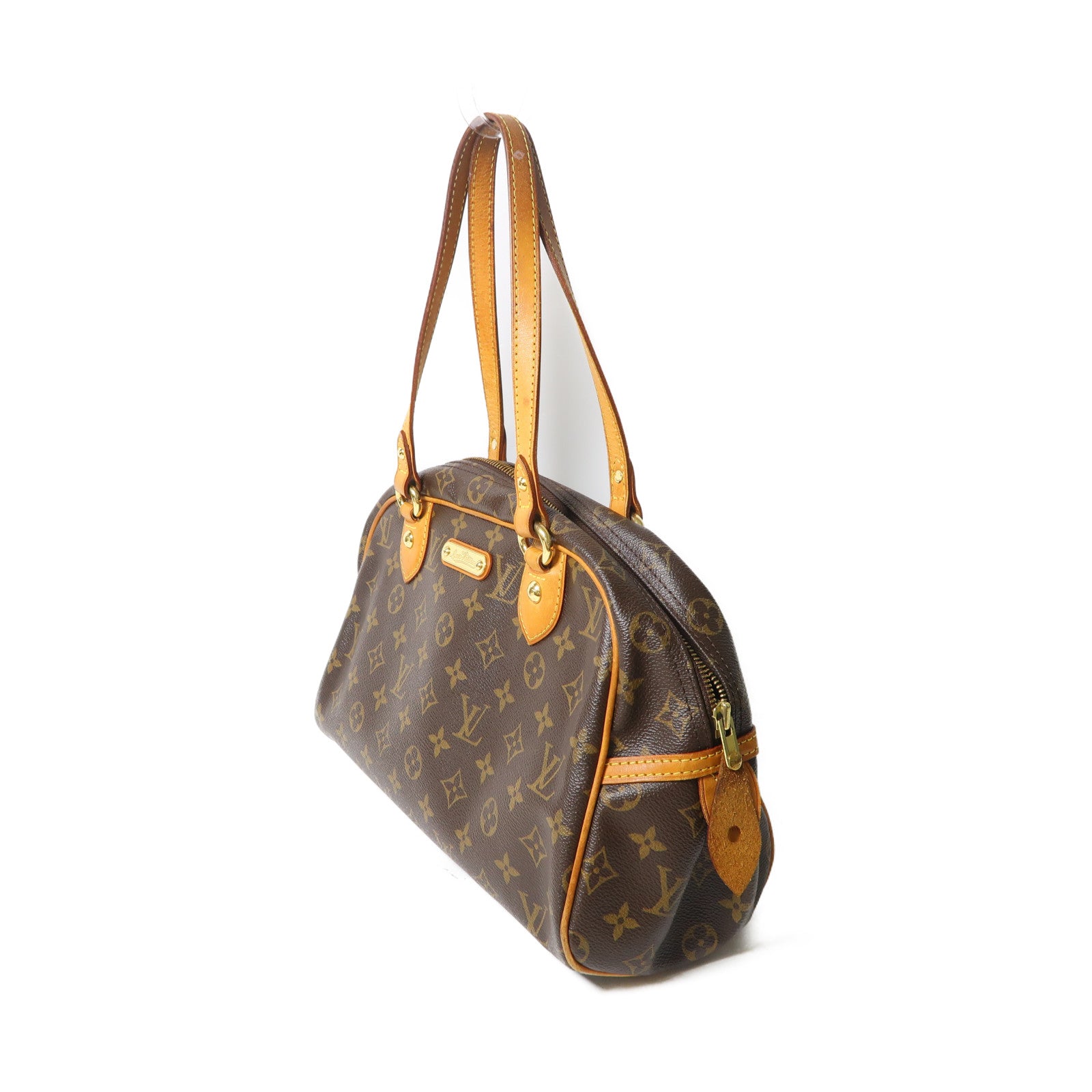 LOUIS VUITTON Monogram Montorgueil PM金扣肩背袋啡色
