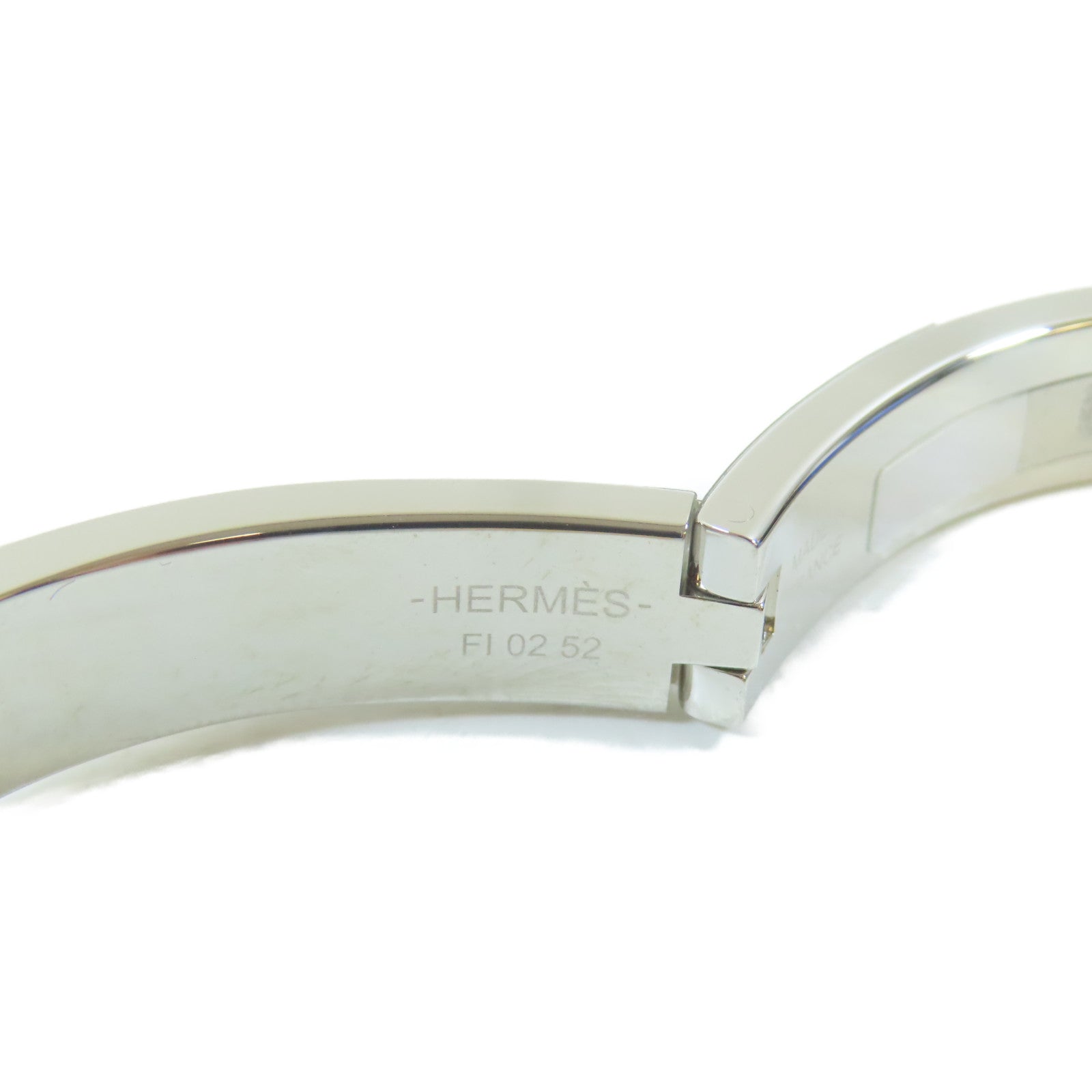 HERMES 金屬Mini Clic Chain D'Ancre Bracelet手鐲Marron Glace/銀色/粉紅色