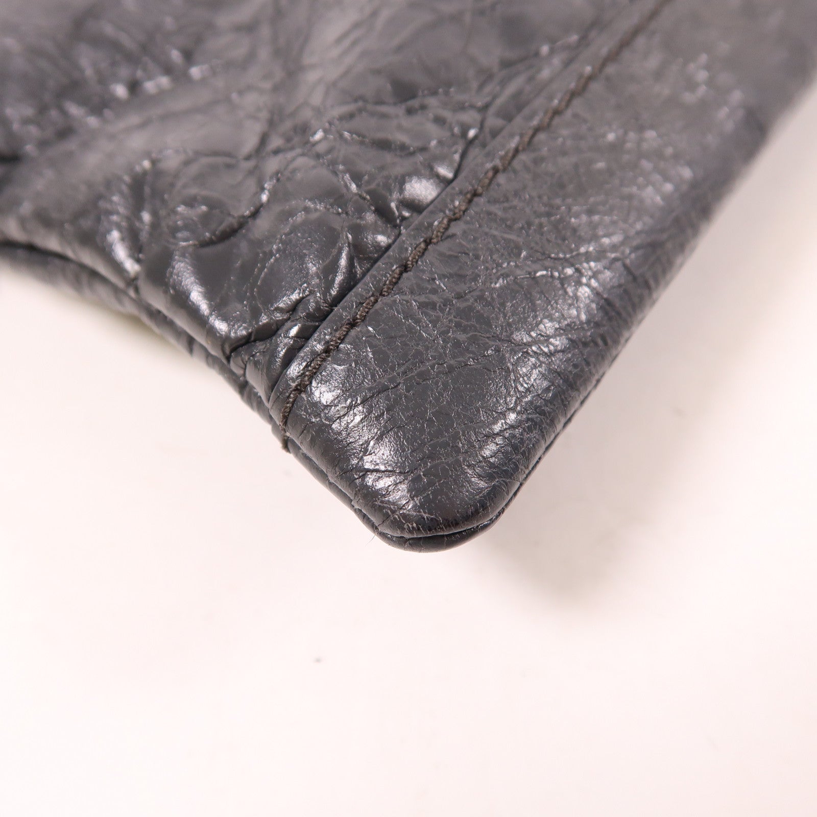 BALENCIAGA 牛皮皮革Clutch銀扣手拿包