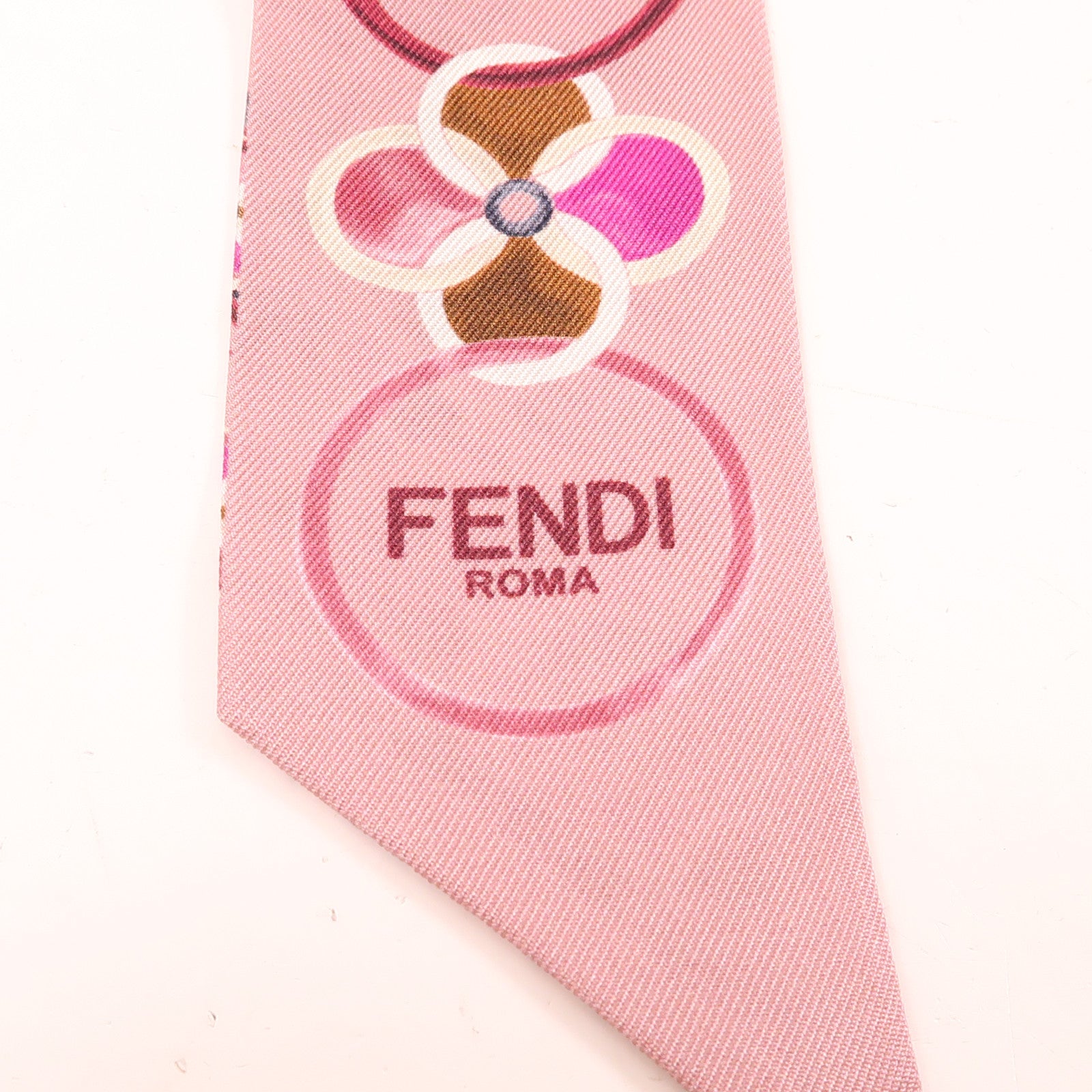 FENDI 絲質Scarf絲巾粉紅色