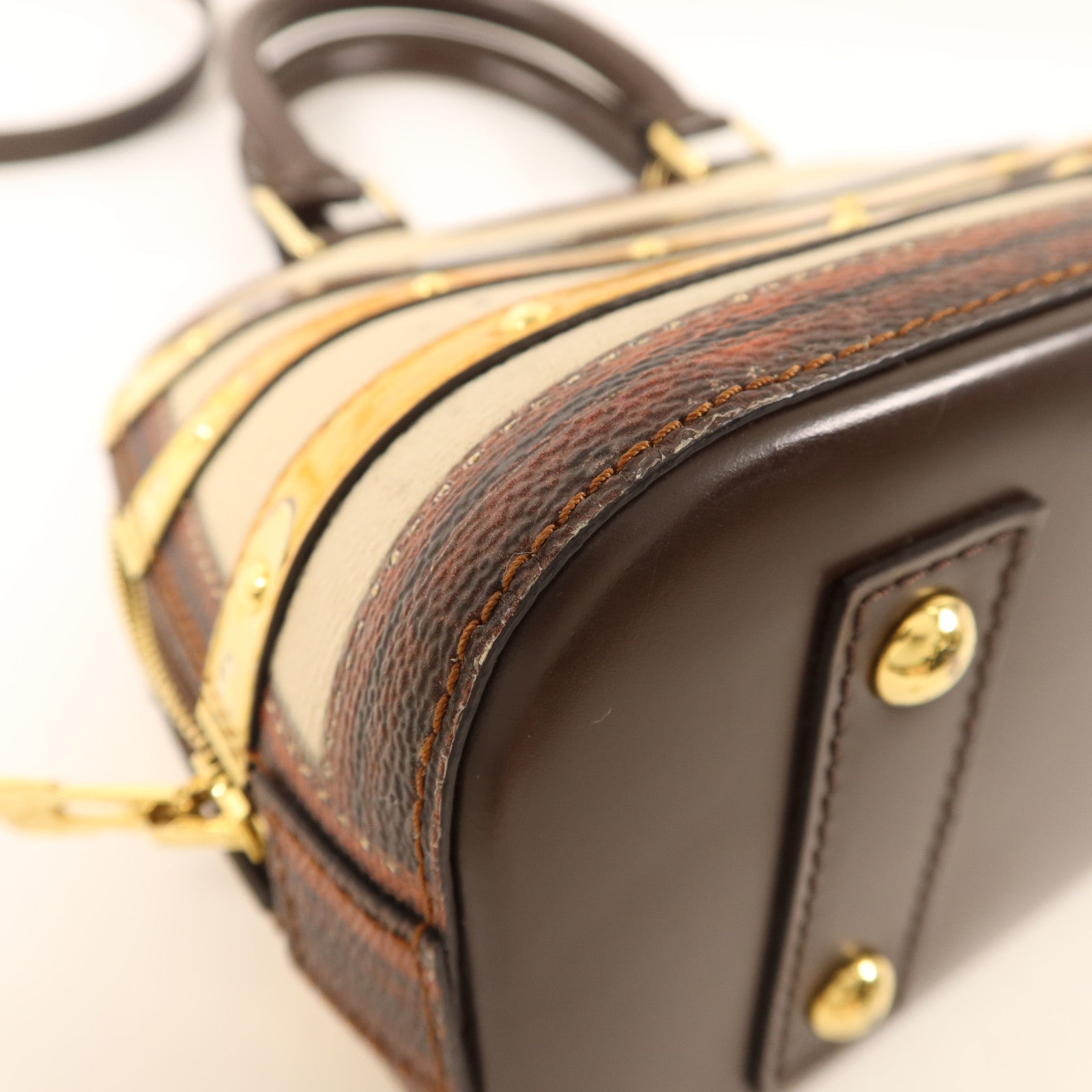 LOUIS VUITTON 皮革Alma BB Time Trunk金扣手挽肩背兩用袋