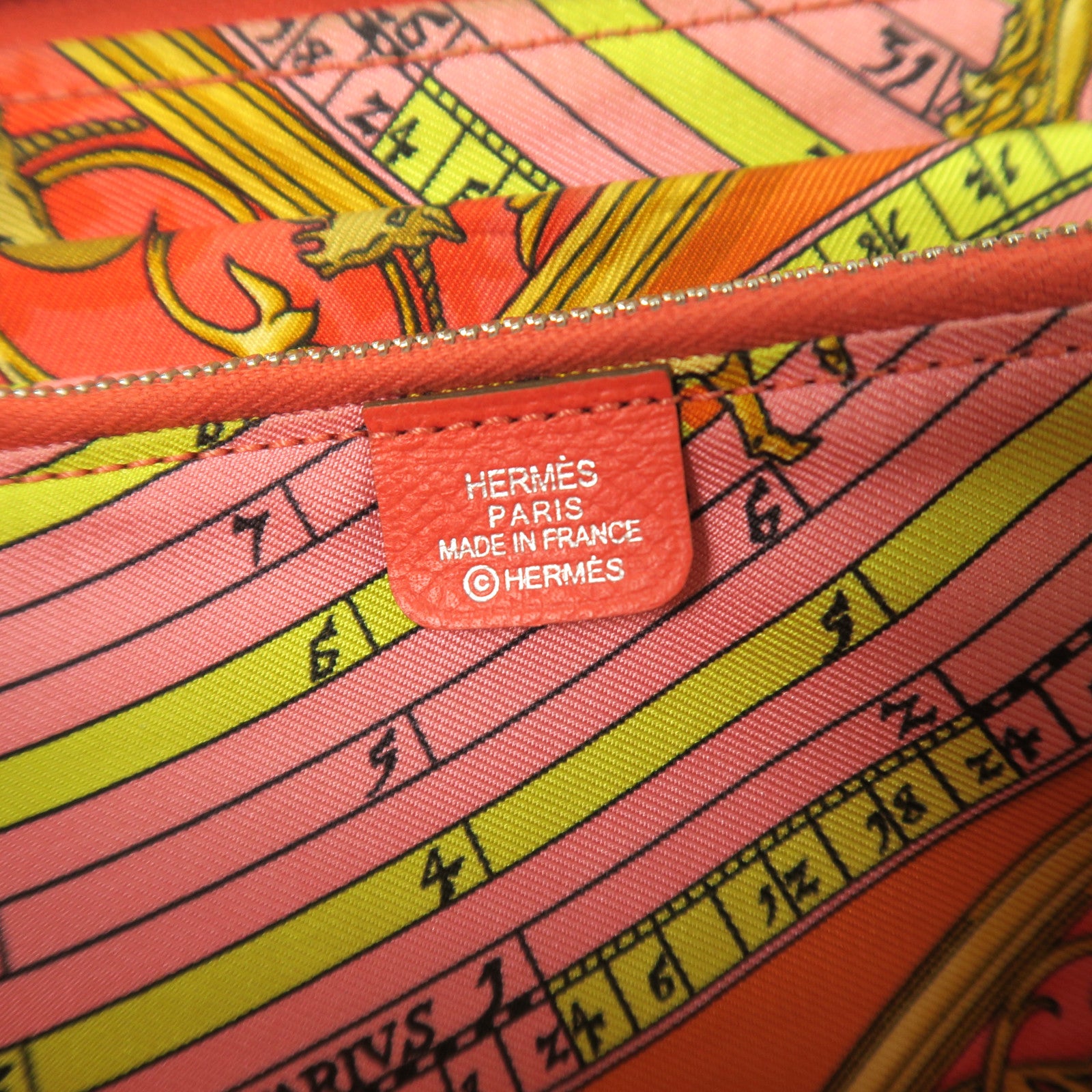 HERMES **【激減優惠】Epsom皮革Azap Long Wallet銀扣長錢包橙色