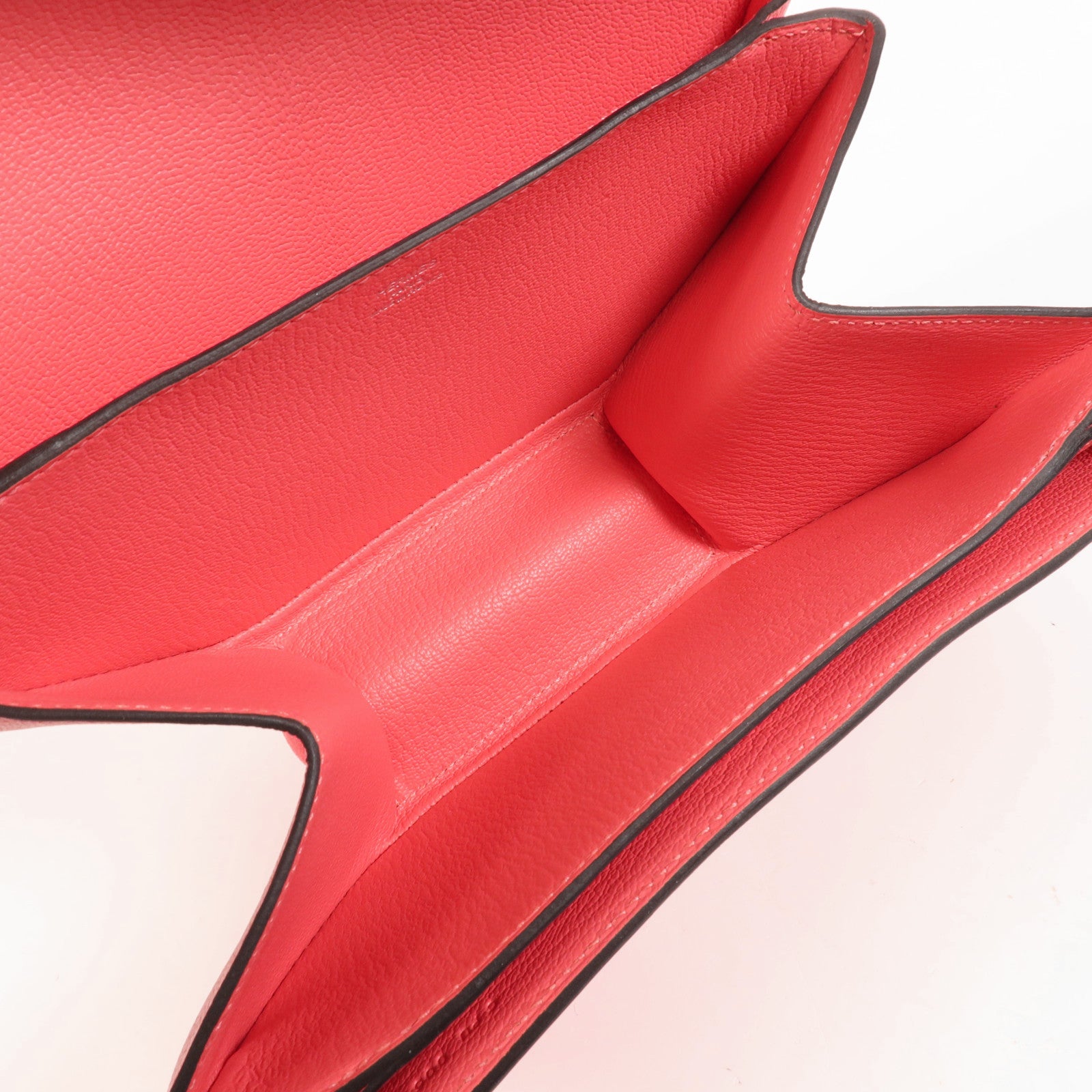 HERMES Chevre皮革Opli Clutch銀扣手拿包