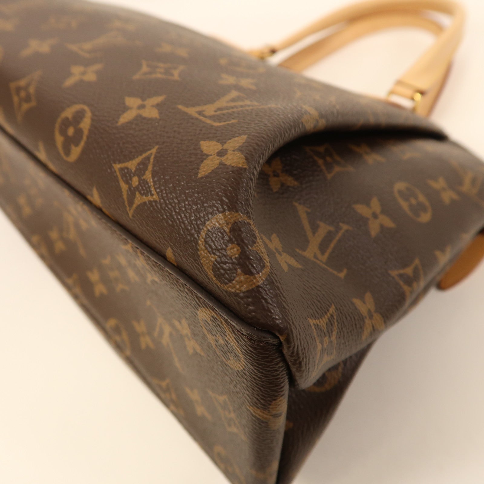 LOUIS VUITTON Monogram Rivoli MM金扣手挽肩背兩用袋棕色