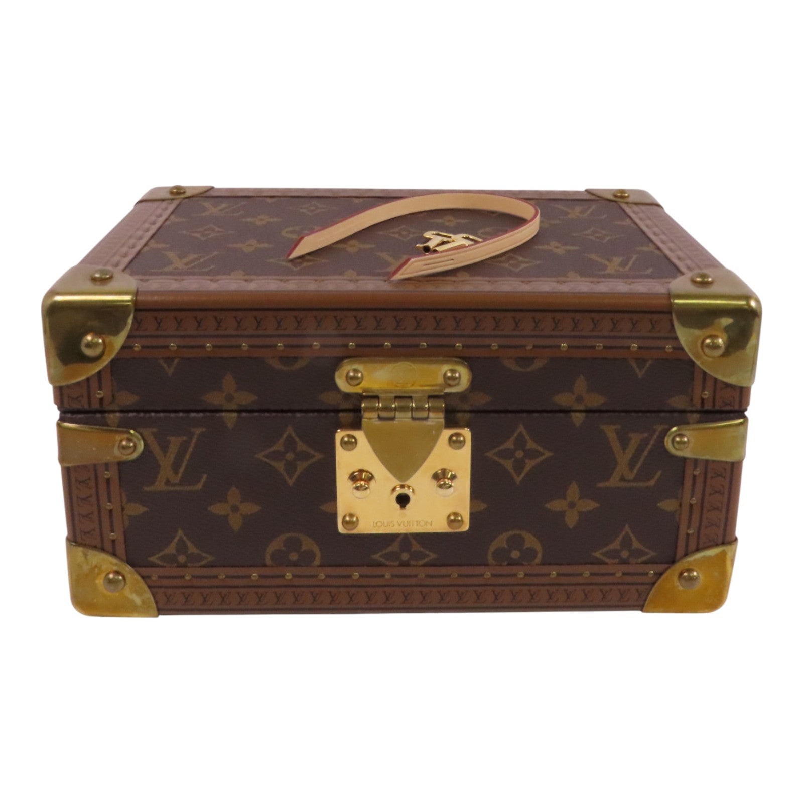 LOUIS VUITTON Monogram Coffret Tresor Box24金扣經典手提箱