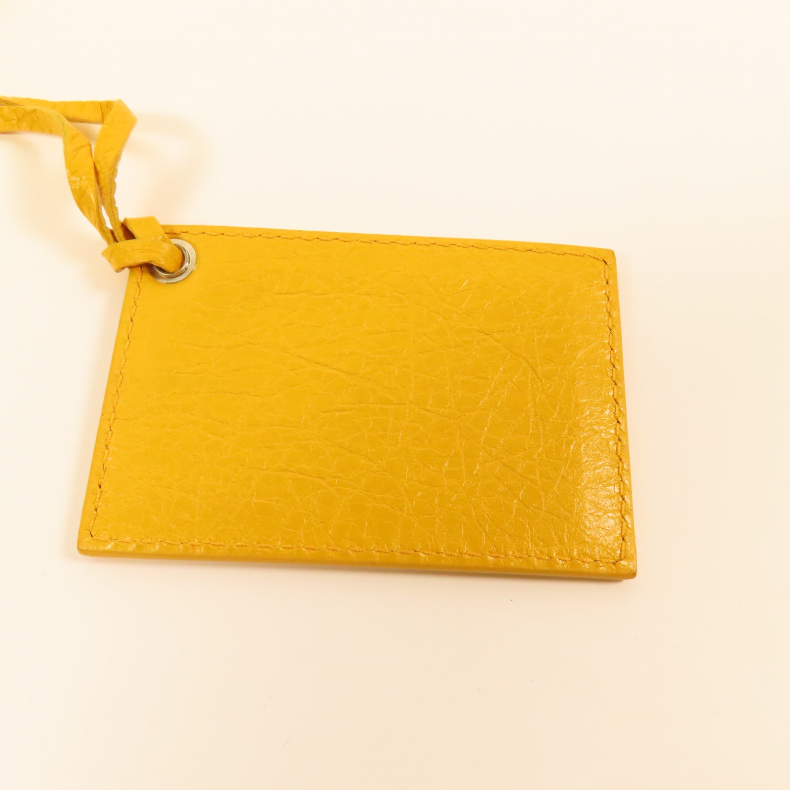 BALENCIAGA SHW Mute City 2Way Shoulder Hand Bag Calfskin Leather Yellow