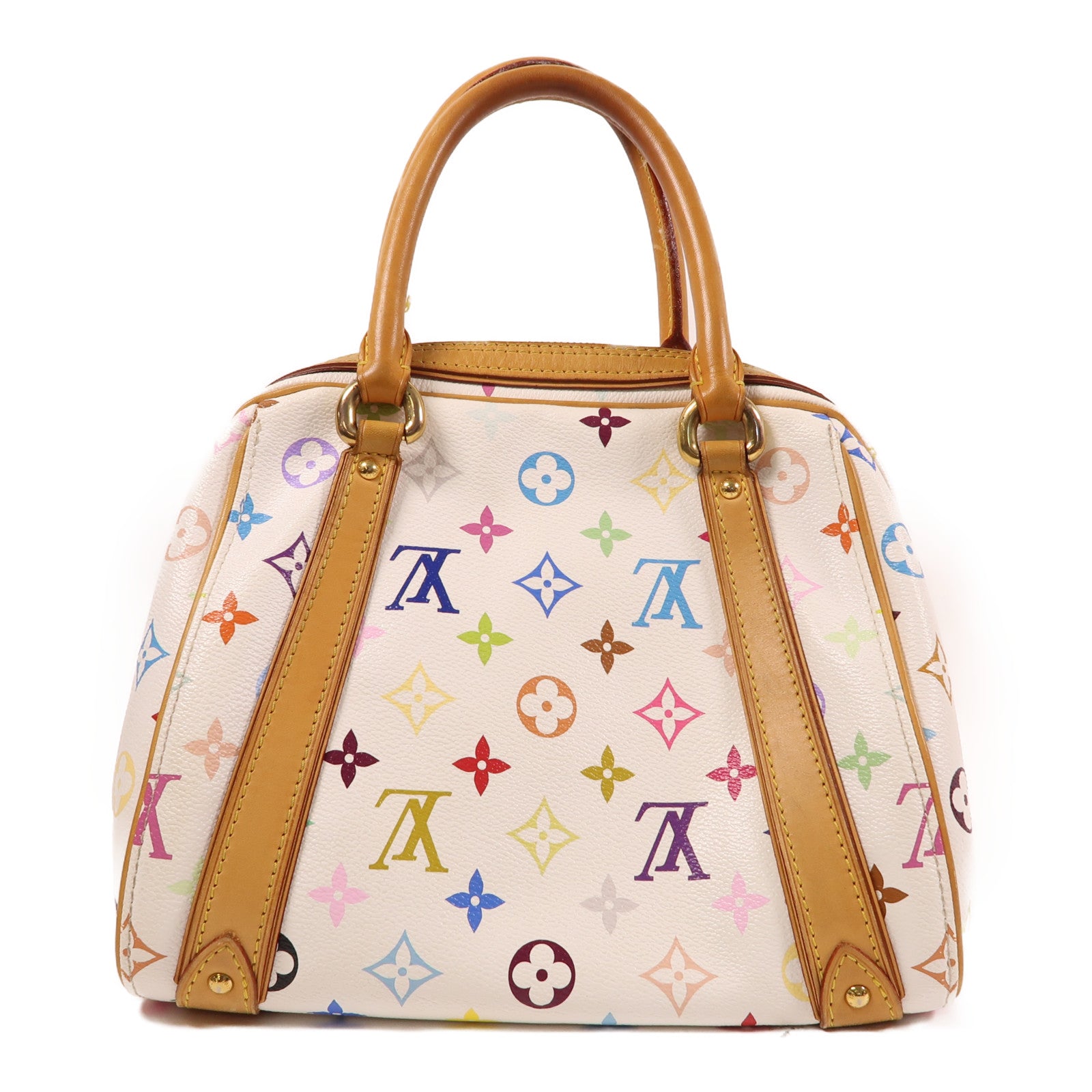 LOUIS VUITTON 【激減優惠】Monogram Multicolore Priscilla金扣手挽袋白色