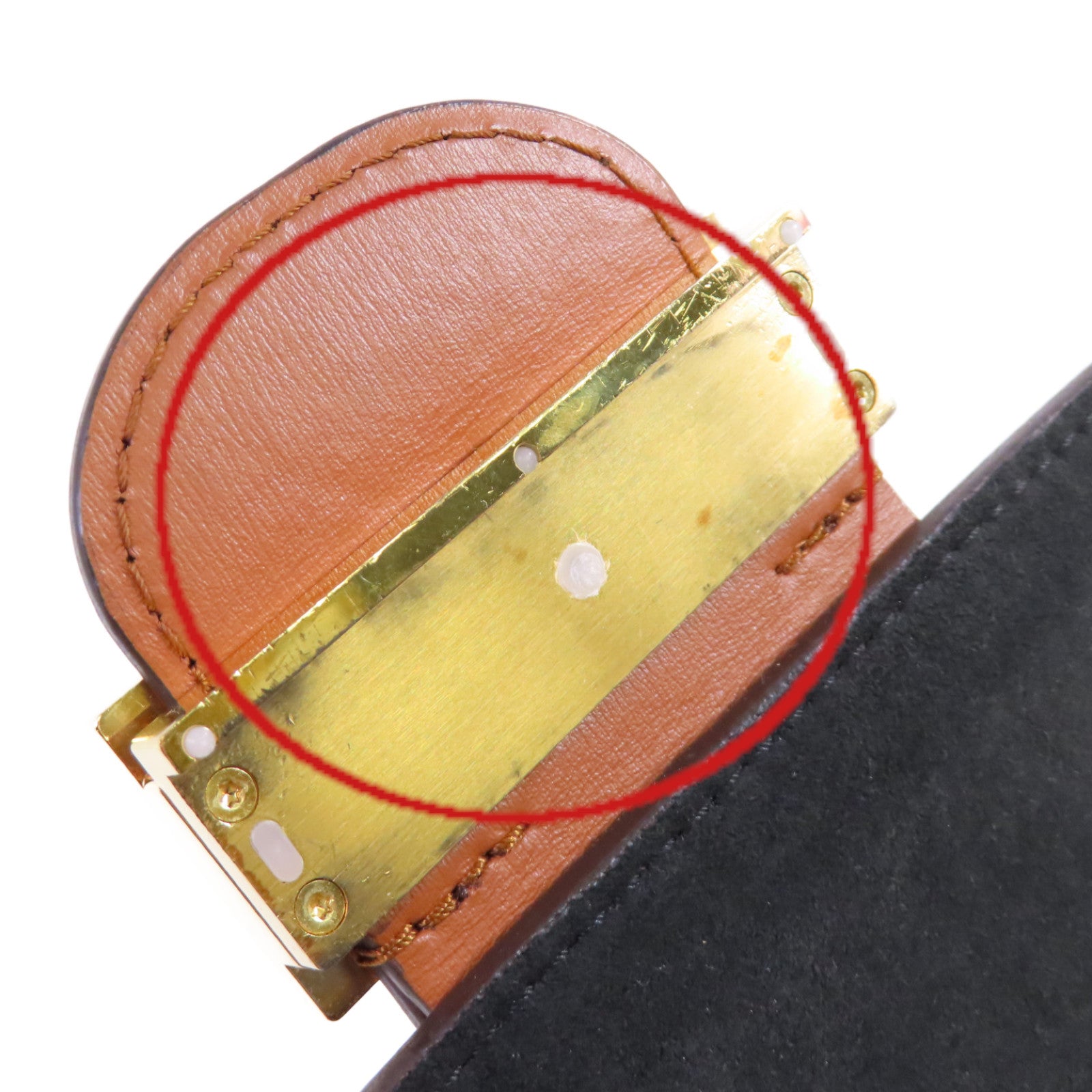 LOUIS VUITTON Monogram Reverse Dauphine MM 2Way Shoulder Bag金扣手挽肩背兩用袋啡色