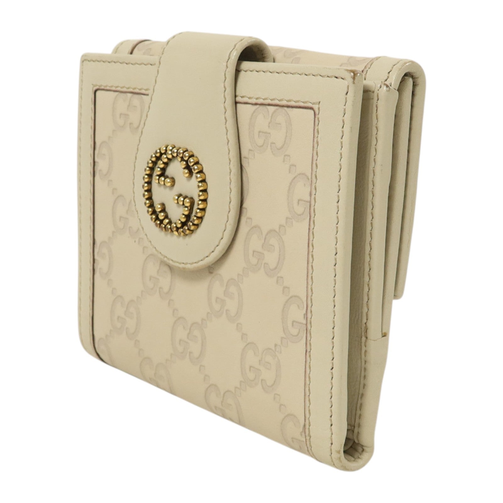 GUCCI 【激減優惠】牛皮皮革Wallet金扣錢包