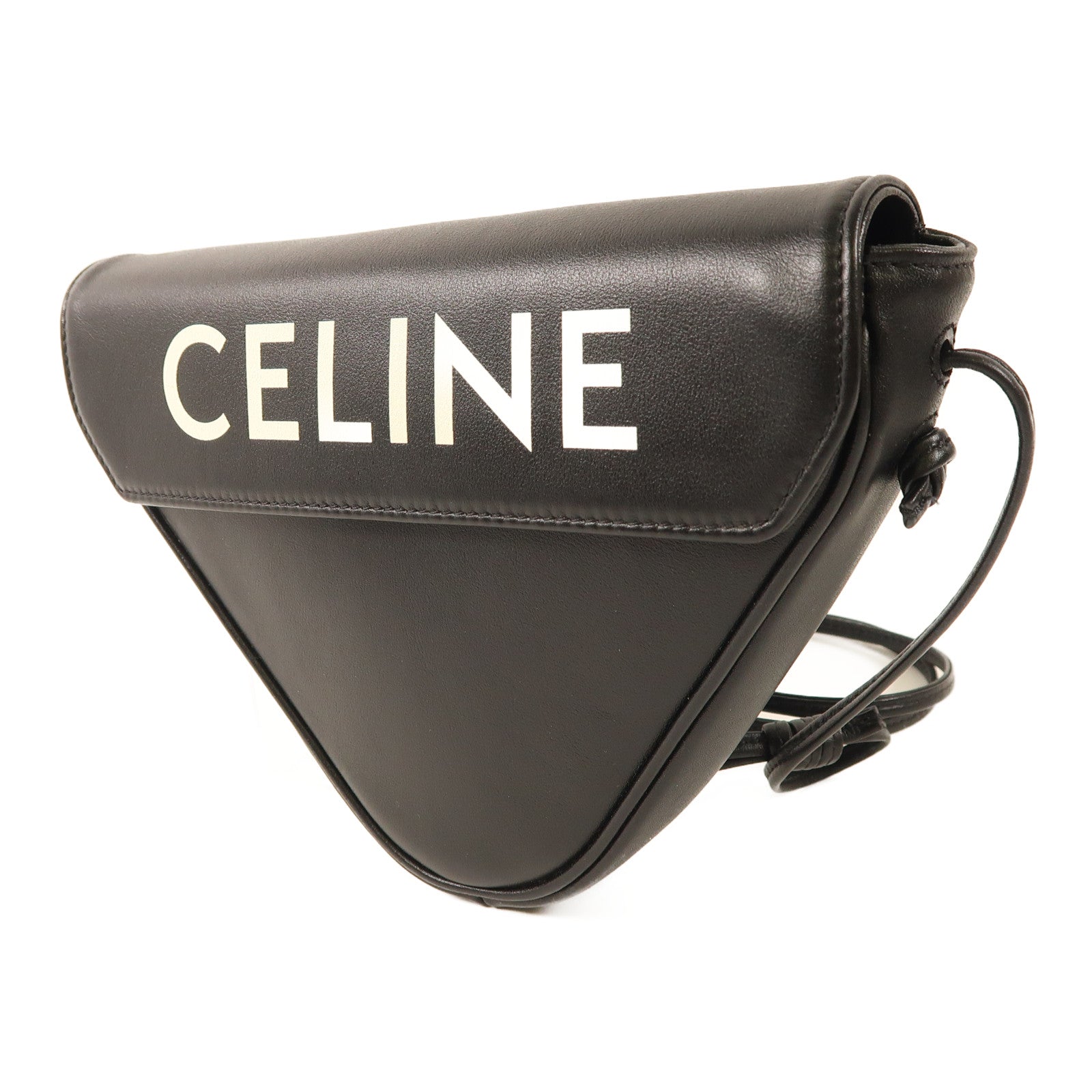 CELINE 牛皮皮革Triangle Bag肩背袋