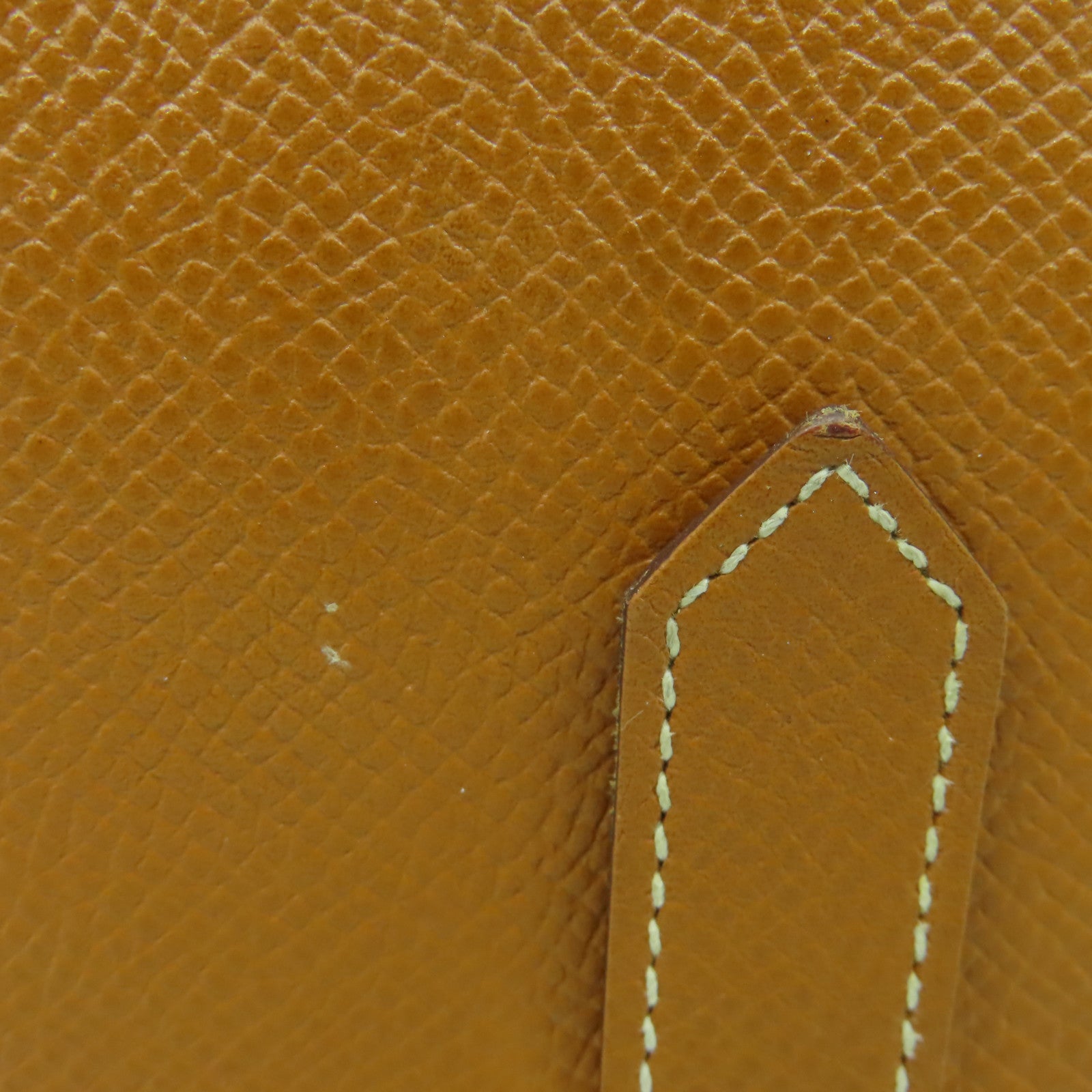 HERMES Epsom皮革Bearn bi-fold銀扣長錢包經典駝色