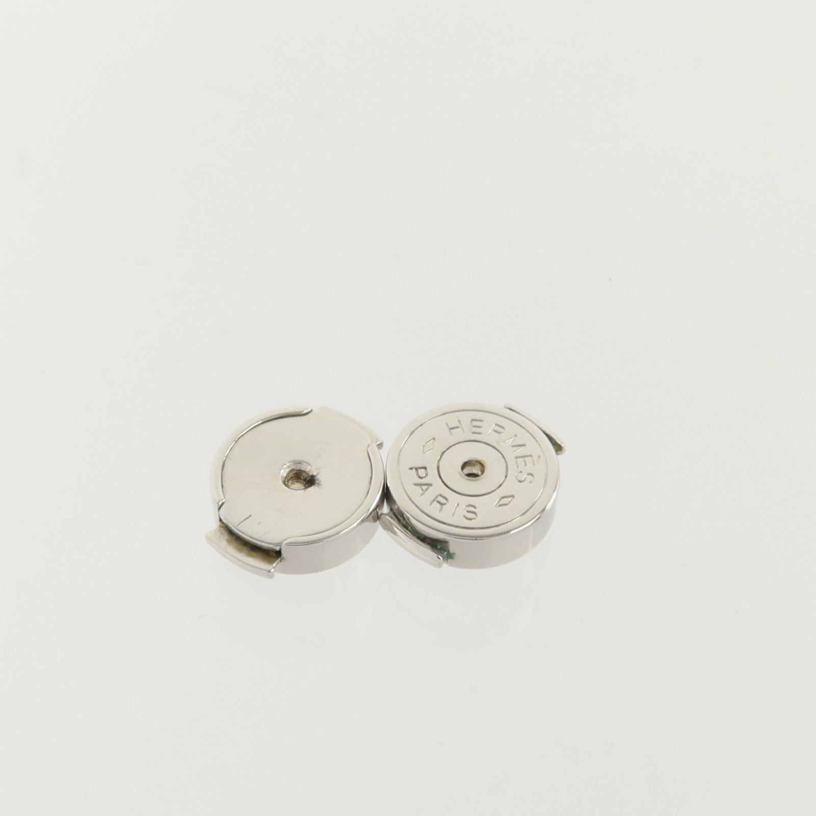 HERMES 金屬/琺瑯Pop H Earrings銀扣耳環