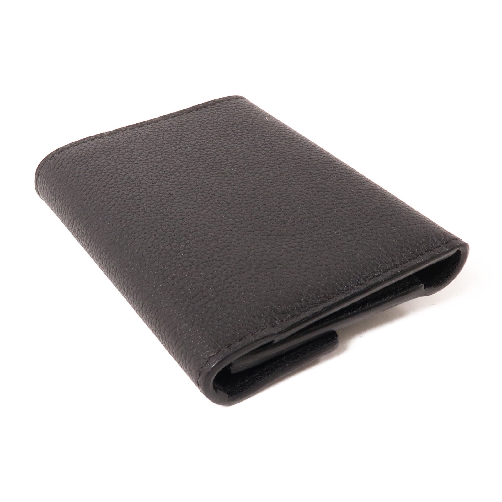 LOUIS VUITTON 牛皮皮革MyLockMe Compact Wallet銀扣錢包黑色