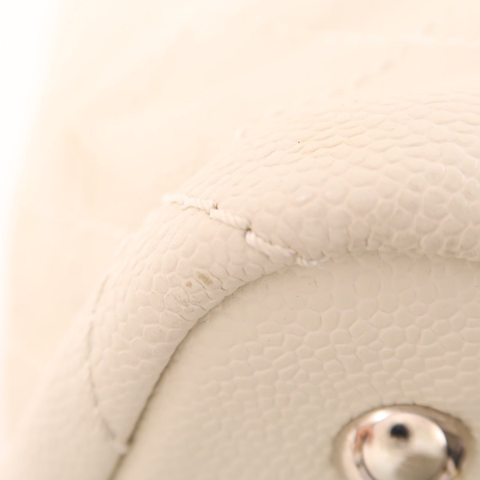 CHANEL 牛皮皮革Shouder Tote銀扣肩背袋/手挽袋