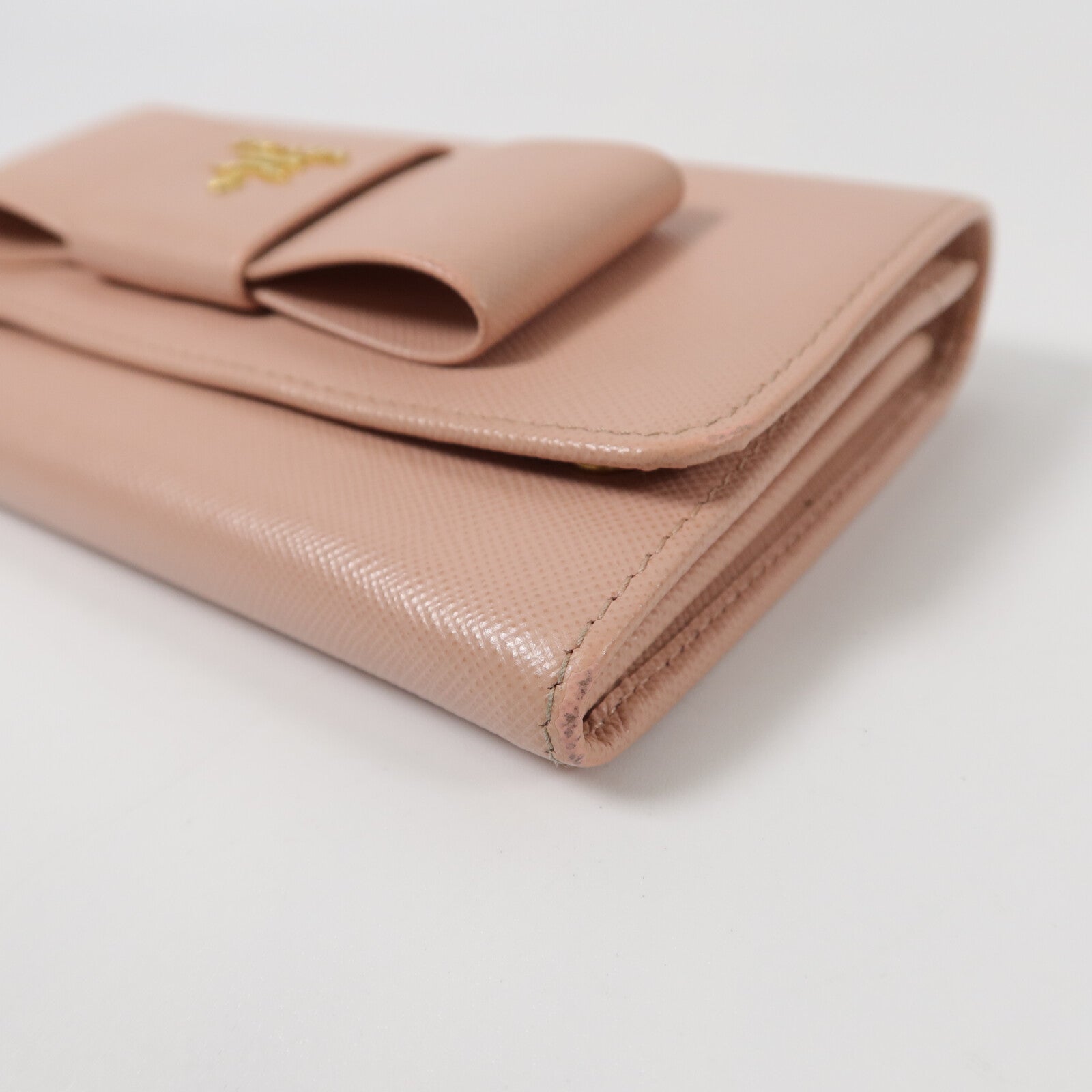 PRADA 牛皮皮革Bow Wallwt On Chain肩背袋