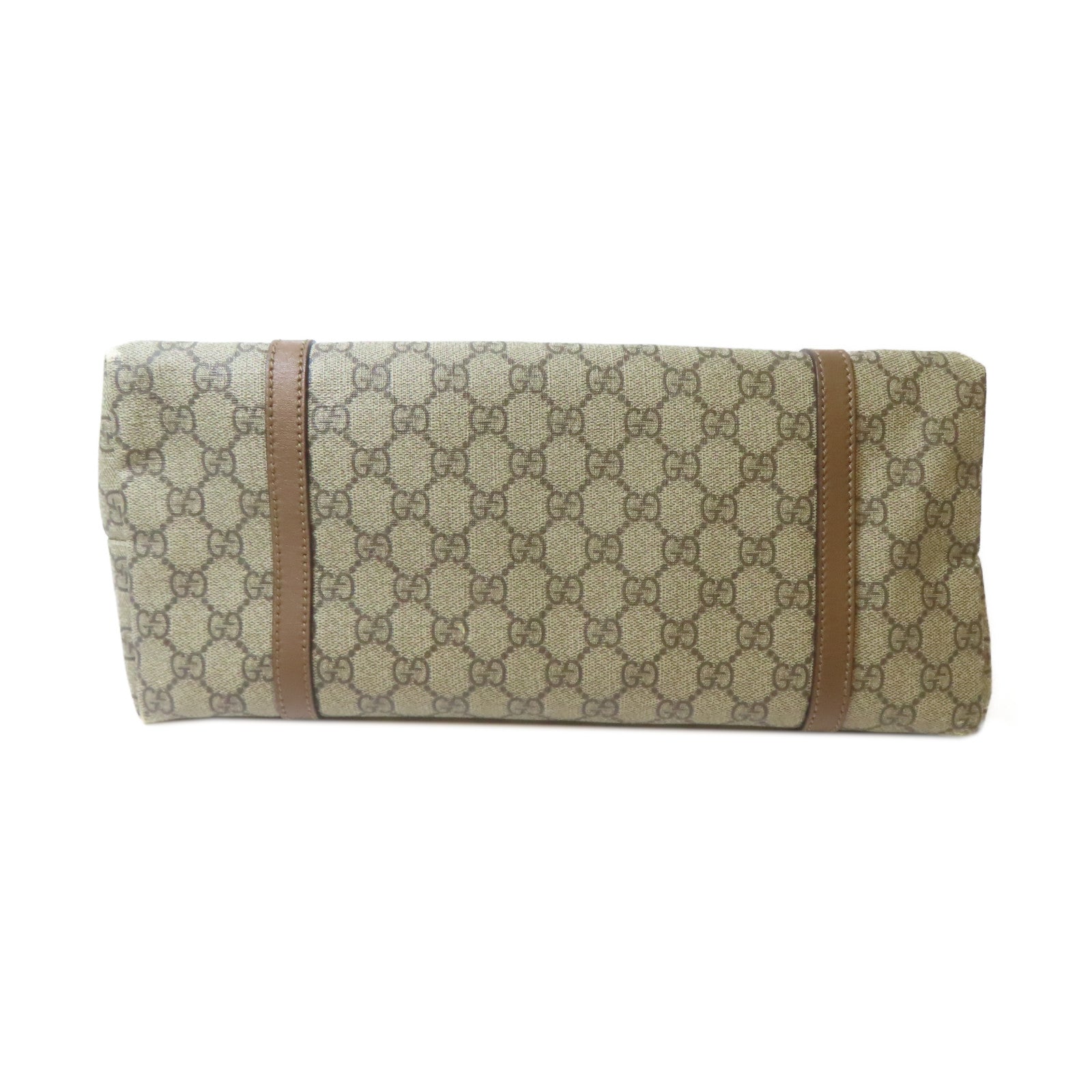 GUCCI 【激減優惠】塗層帆布Tote Bag金扣手挽袋啡色