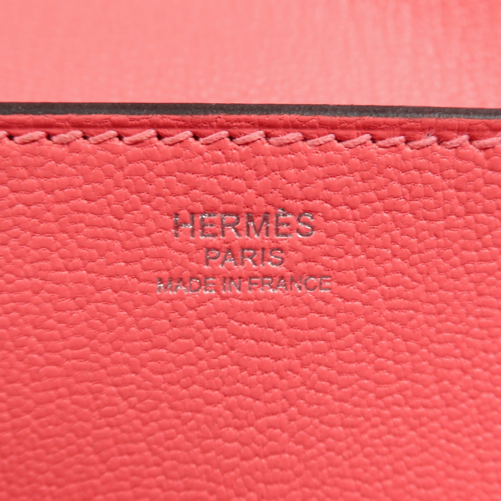 HERMES Chevre皮革Opli Clutch銀扣手拿包