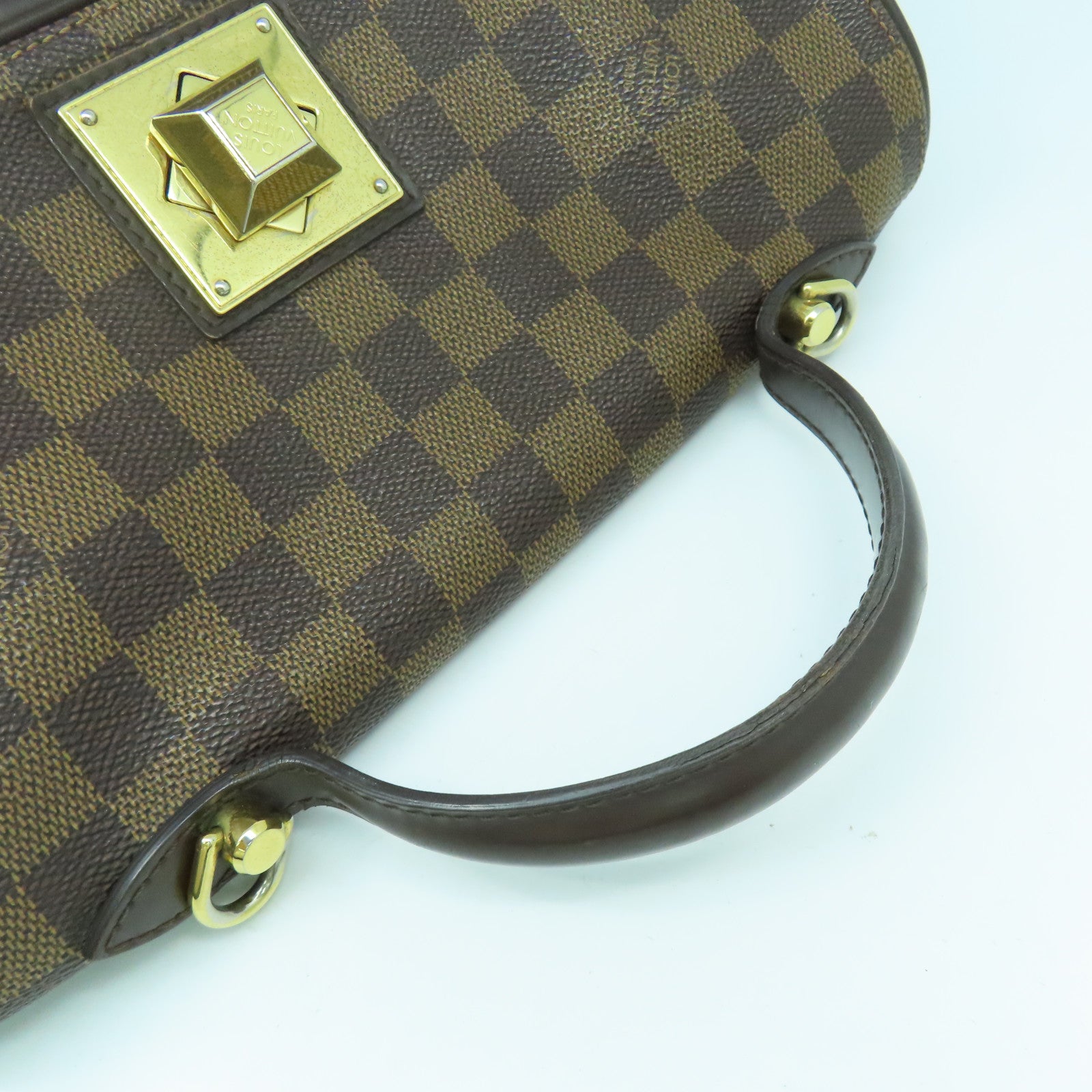 LOUIS VUITTON 【激減優惠】Damier Ebene Bergamo GM金扣手挽肩背兩用袋啡色