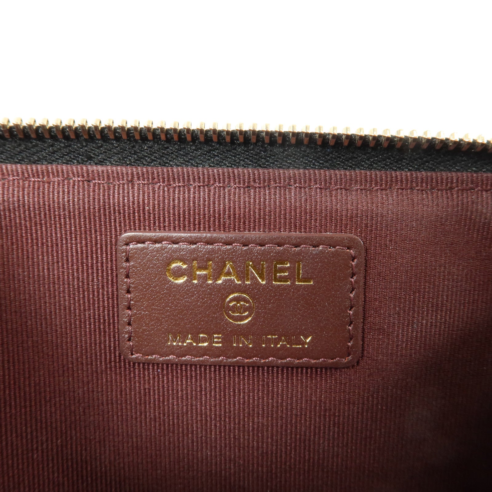 CHANEL 牛皮皮革Classic Zipped Card Holder金扣卡片套