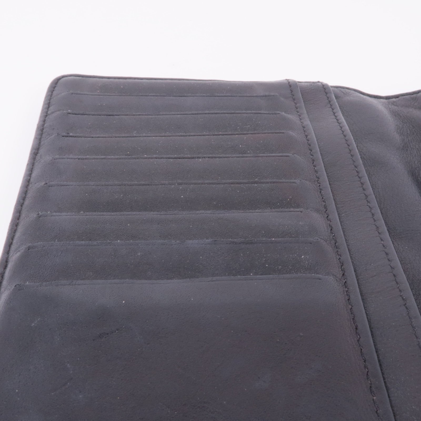 CHANEL 羊皮皮革Long Wallet銀扣長錢包