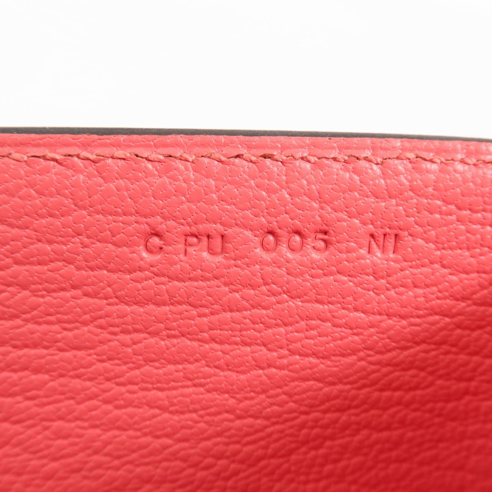 HERMES Chevre皮革Opli Clutch銀扣手拿包