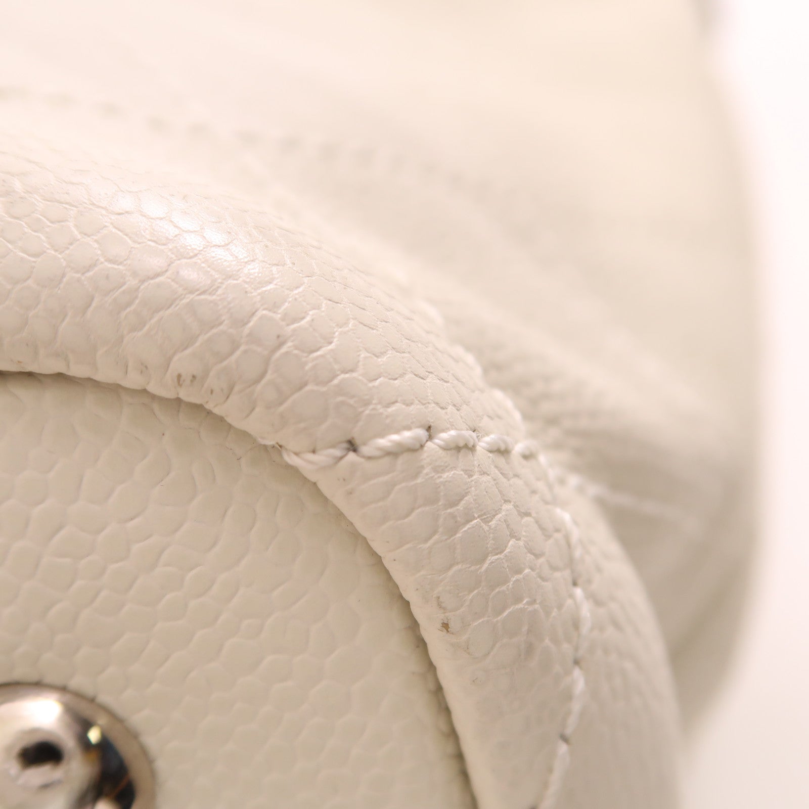 CHANEL 牛皮皮革Shouder Tote銀扣肩背袋/手挽袋