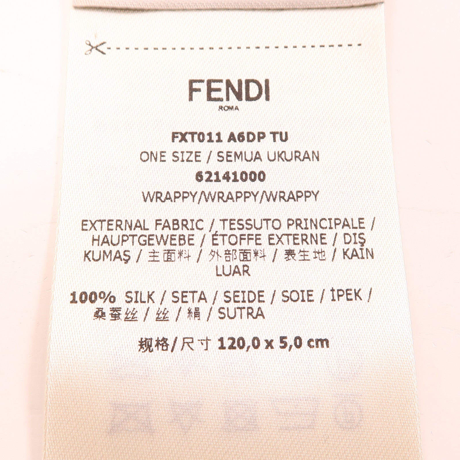 FENDI 絲質Scarf絲巾粉紅色