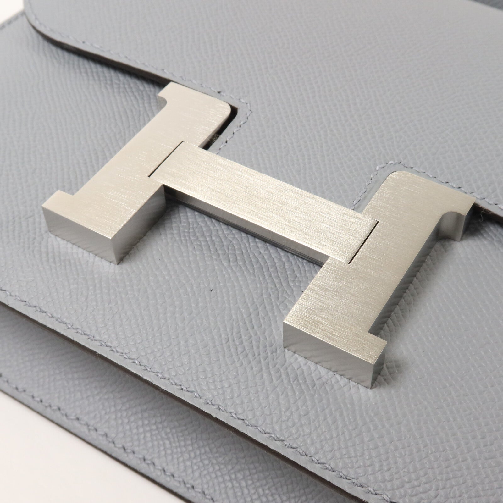 HERMES Epsom皮革Constance 24肩背袋Gris Pantin