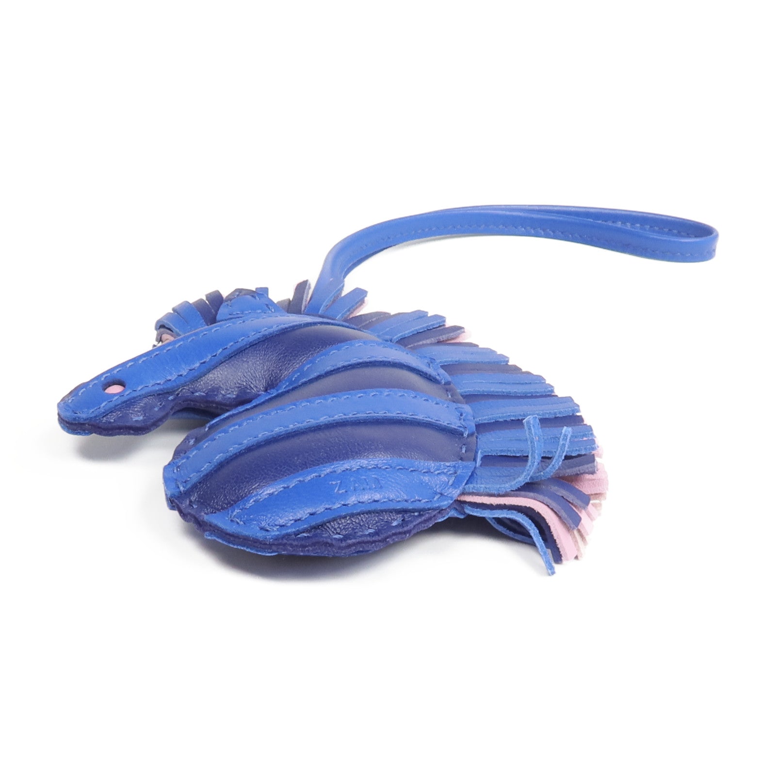 HERMES Milo皮革Geegee Savannah Charm掛飾Bleu Saphir/Bleu France/Mauve Sylvestre