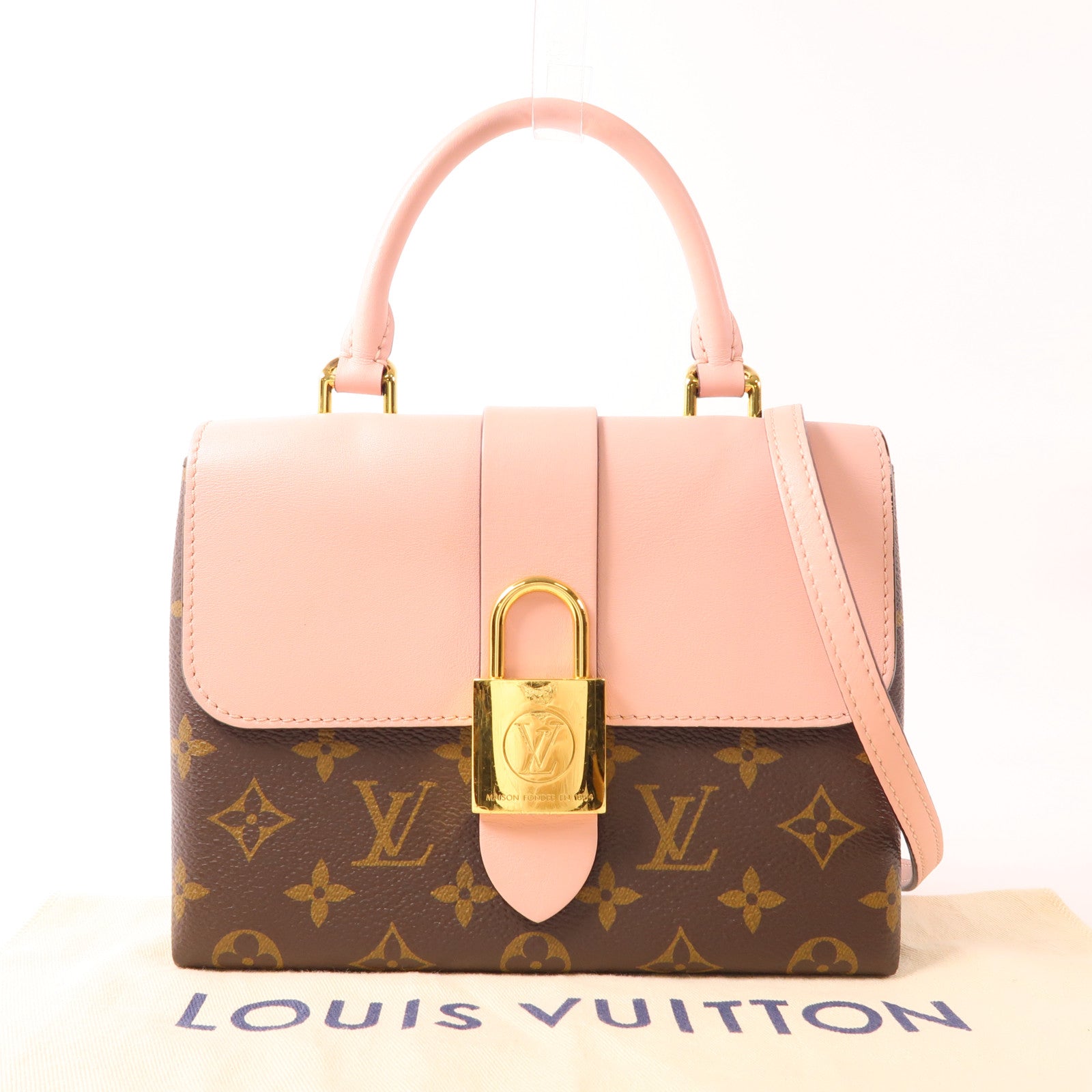 LOUIS VUITTON LV GHW Locky BB 2way Shoulder Bag M44080 Monogram Pink