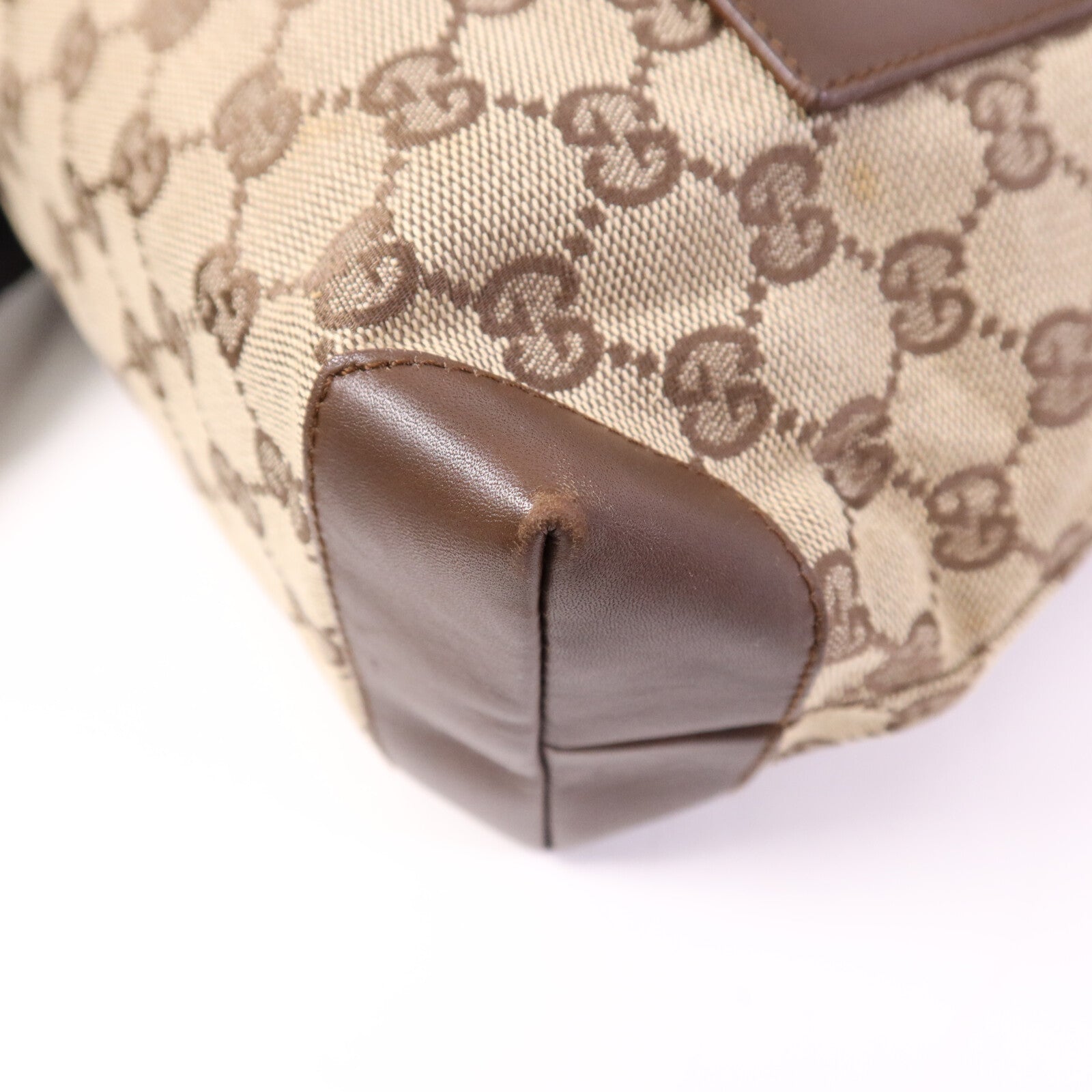 GUCCI 帆布Shoulder Bag銀扣肩背袋