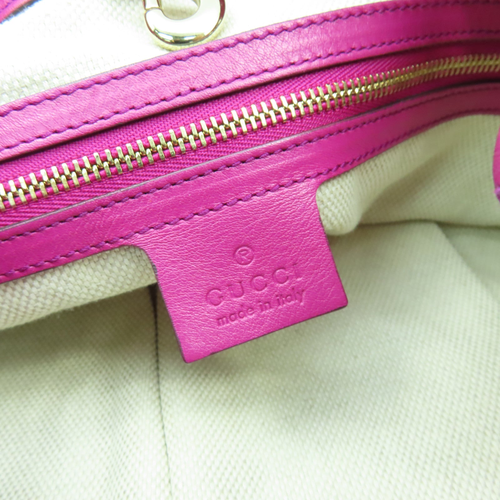 GUCCI 【激減優惠】漆皮皮革Shoulder Bag金扣肩背袋紅色/粉紅色