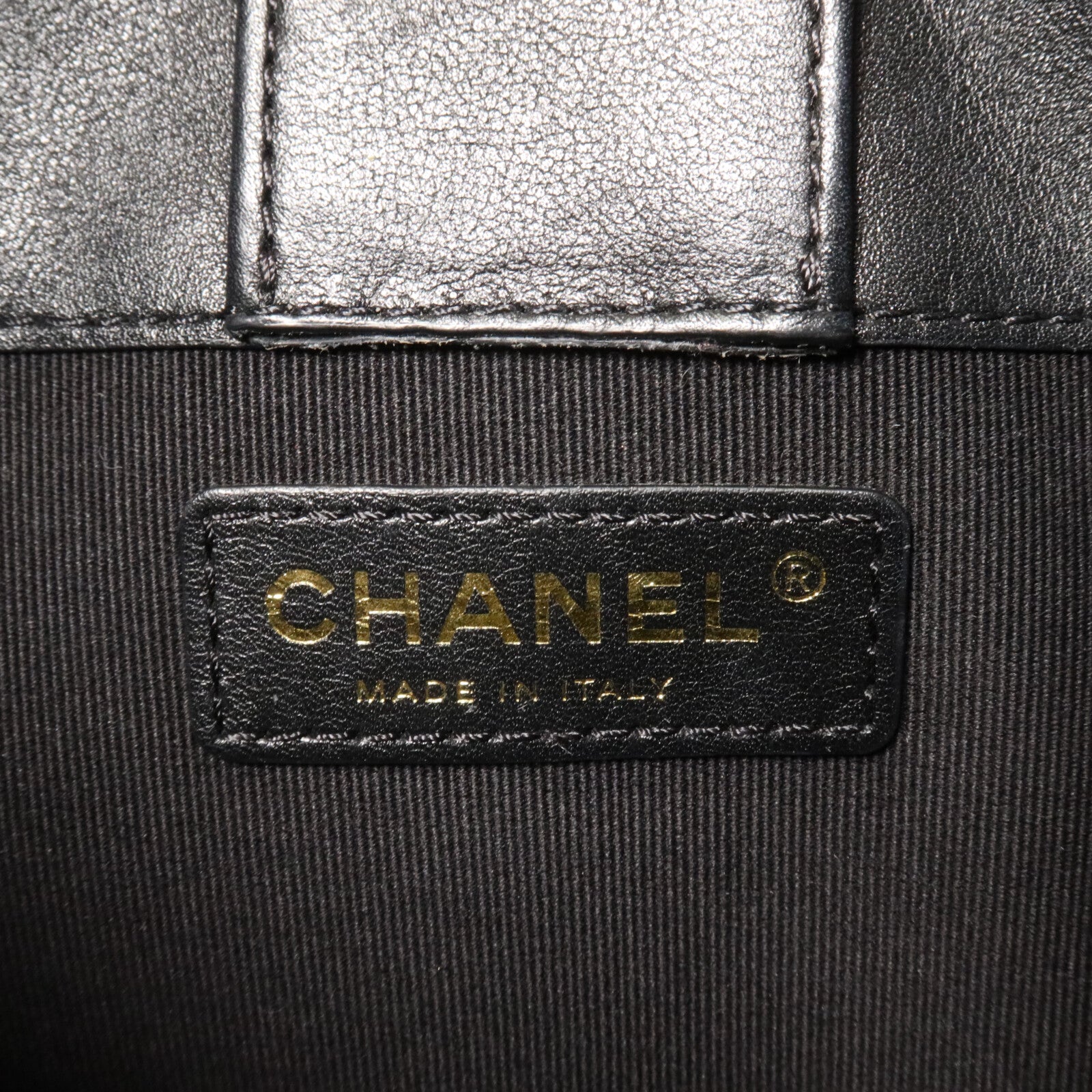 CHANEL 牛皮皮革Hobo鏈帶手挽肩背兩用袋